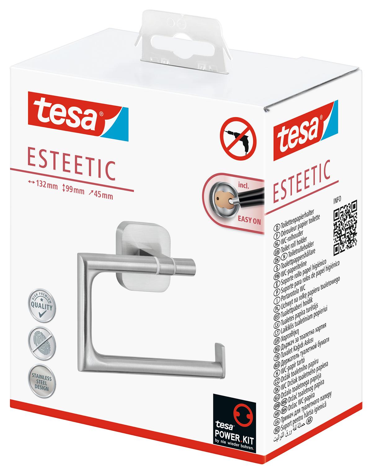 tesa Esteetic Toilettenpapierhalter, ohne Deckel
