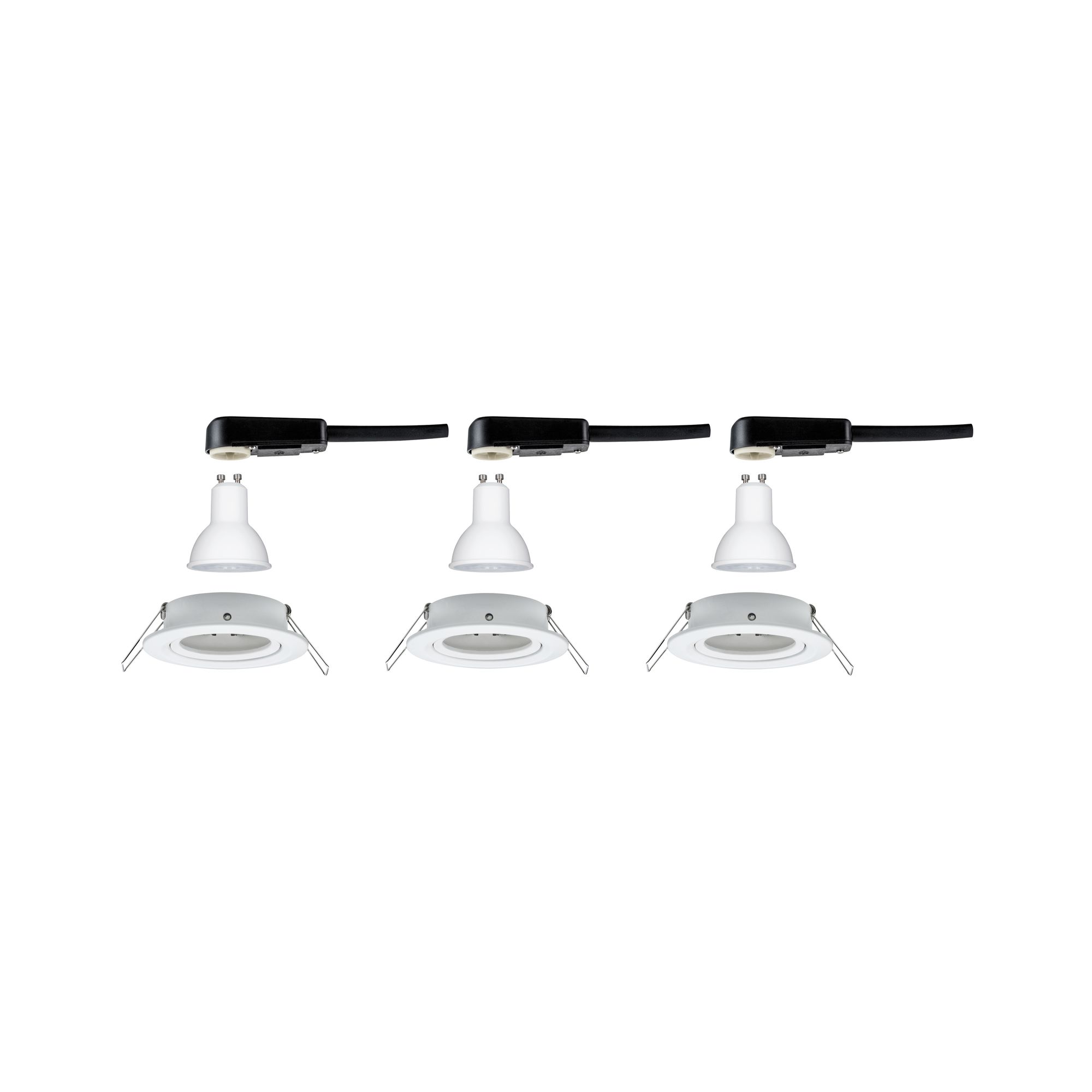 133426-1 PAULMANN EINBAULEUCHTE 3X6,5W 2700K SCHWENKBAR RUND WEISS