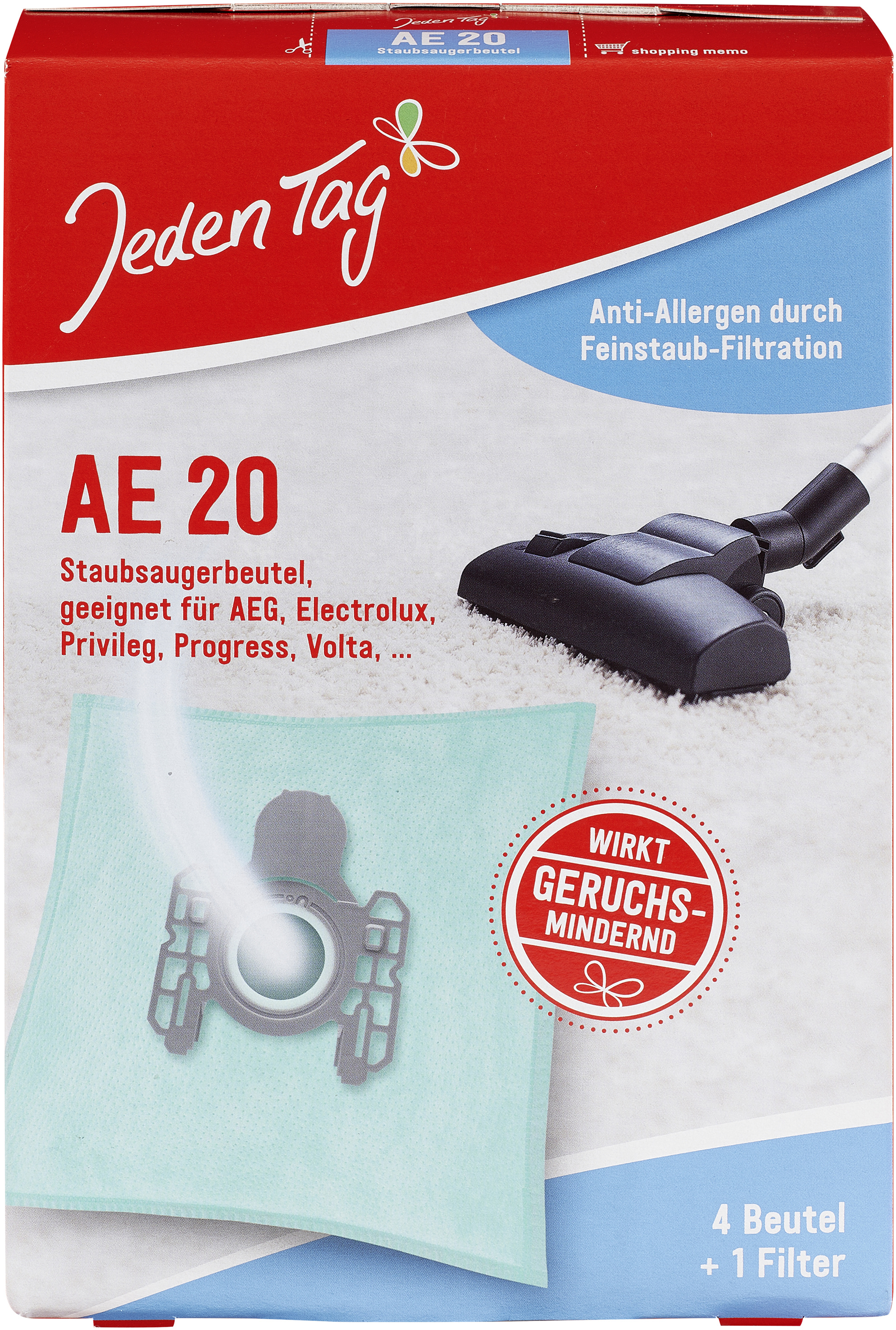 Jeden Tag Staubsaugerbeutel AE 20