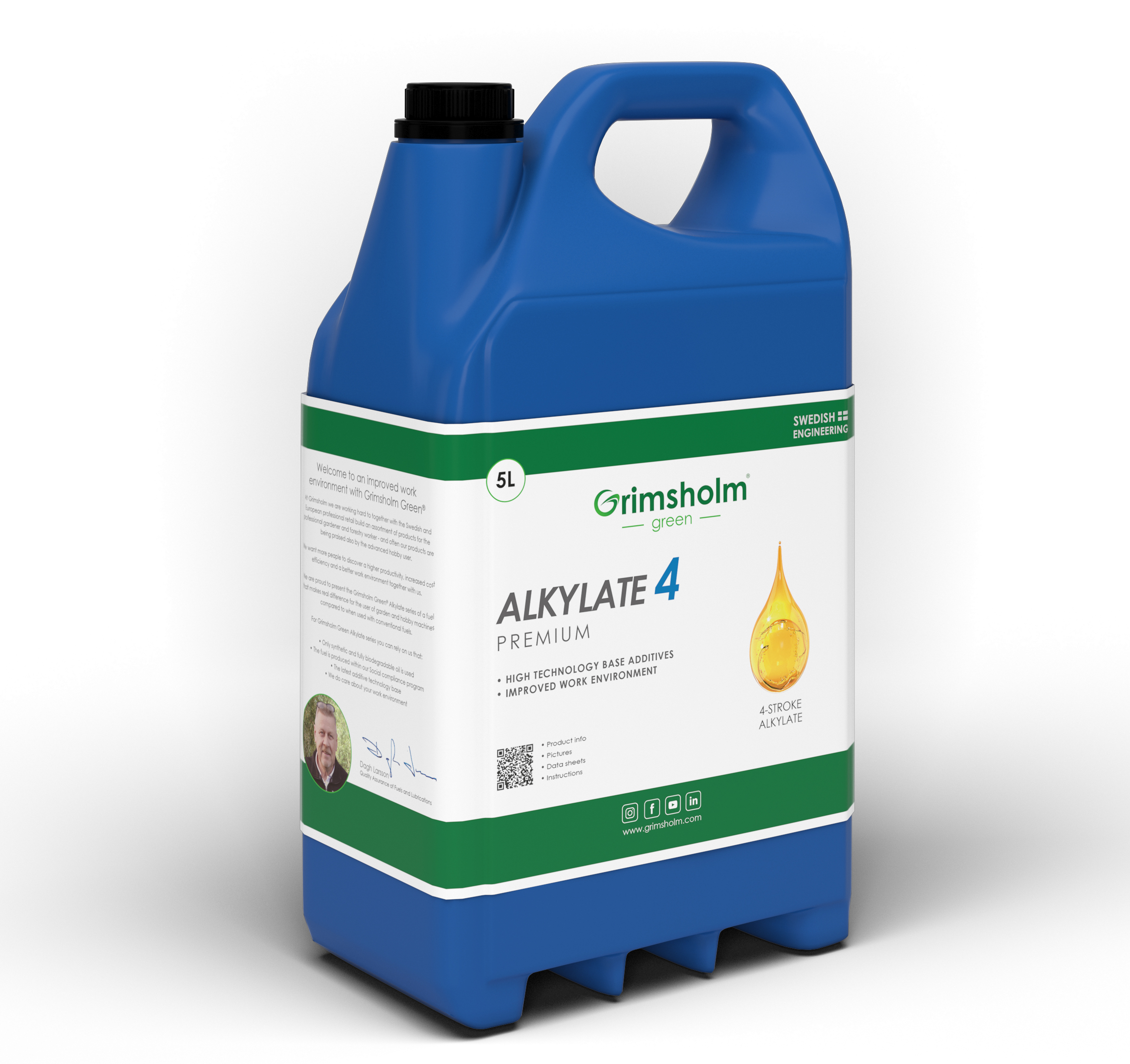 Grimsholm Alkylatbenzin 4-takt, 5 Liter Grimsholm Alkylatbenzin 4-takt, 5 Liter
