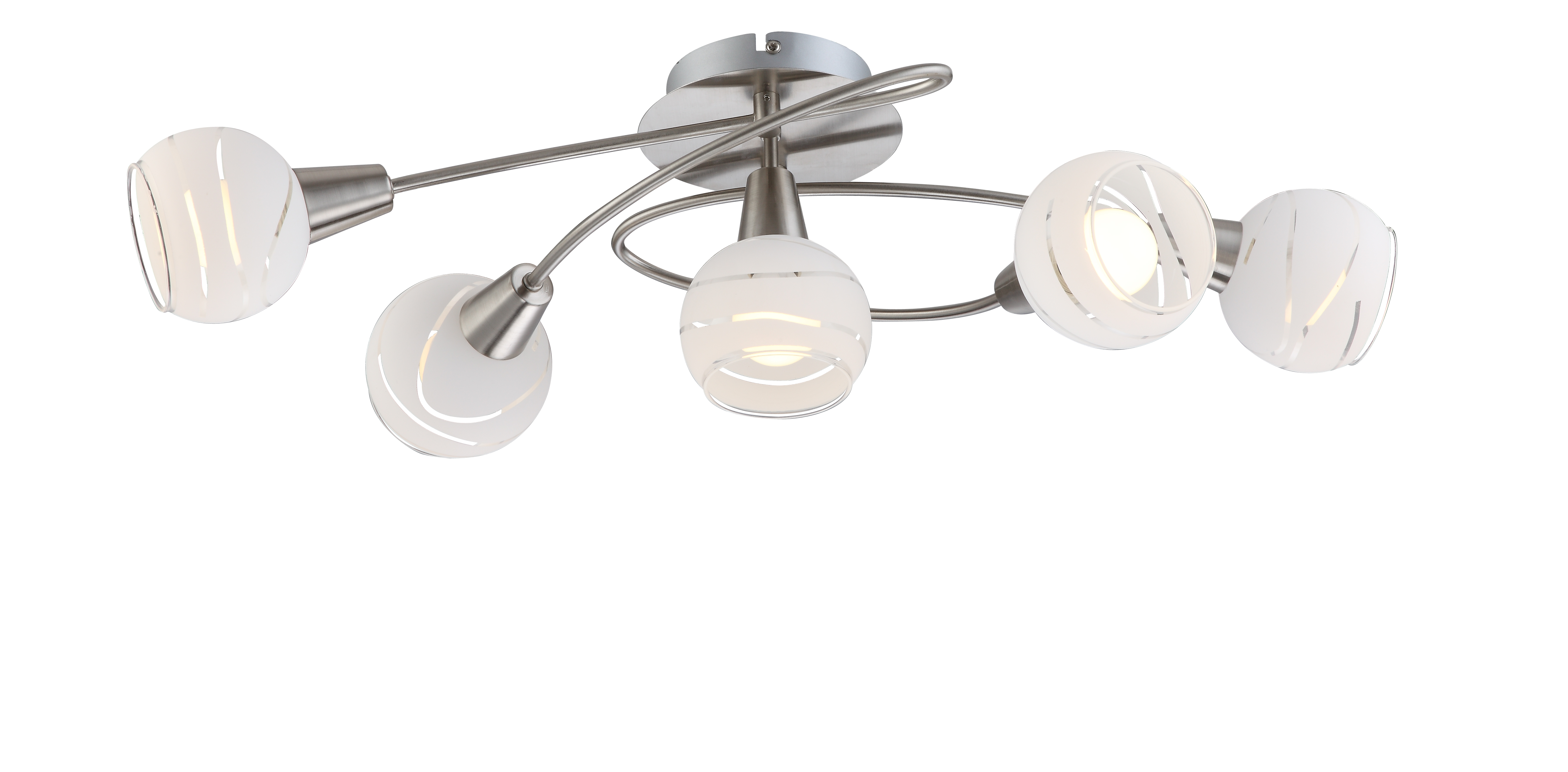 612840_a GLOBO SPOT 5X4W 400LM NICKEL MATT GLAS