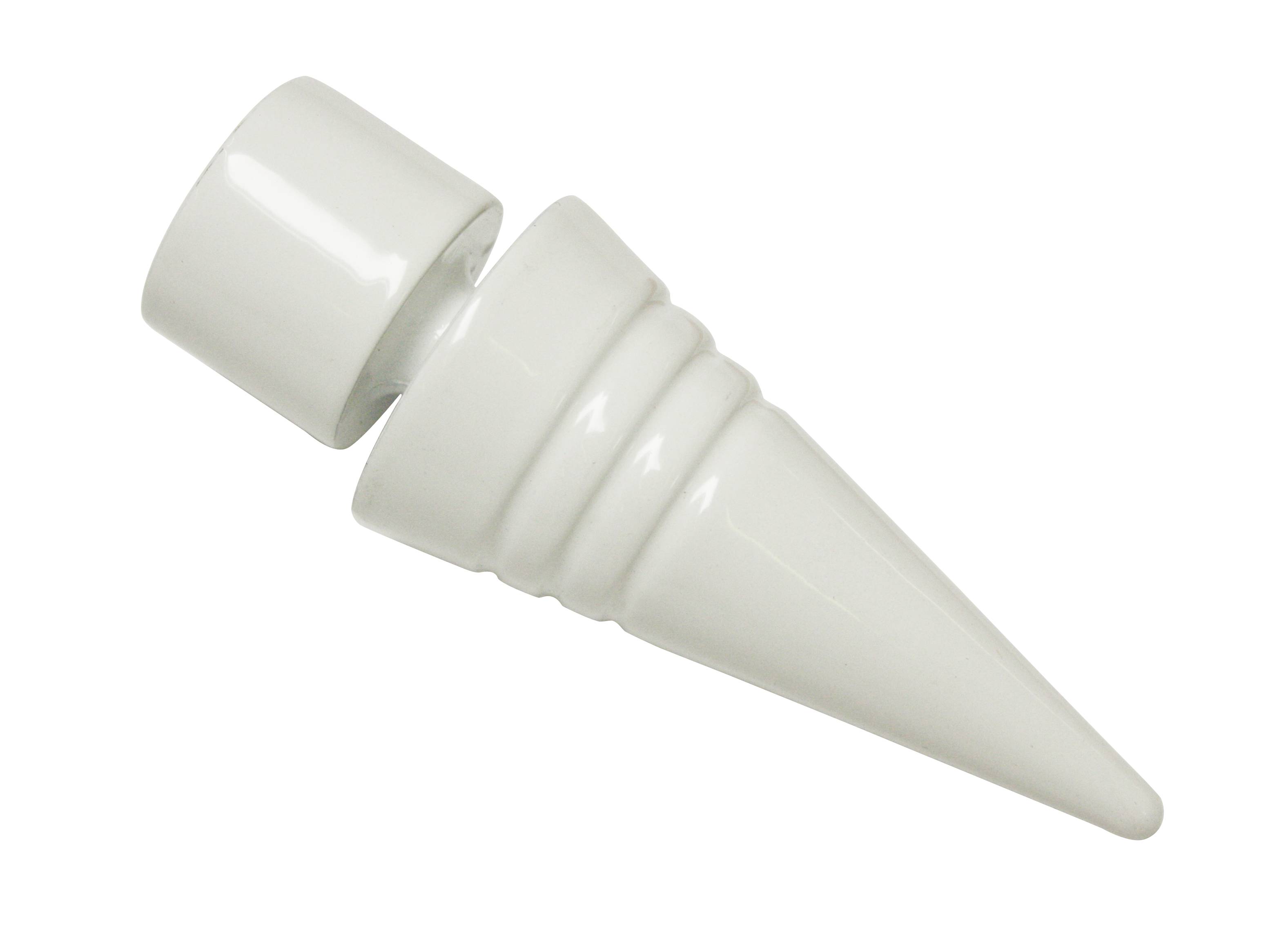 405950_01 GARDINIA ENDKNOPF SPITZE CHICAGO 20MM WEISS