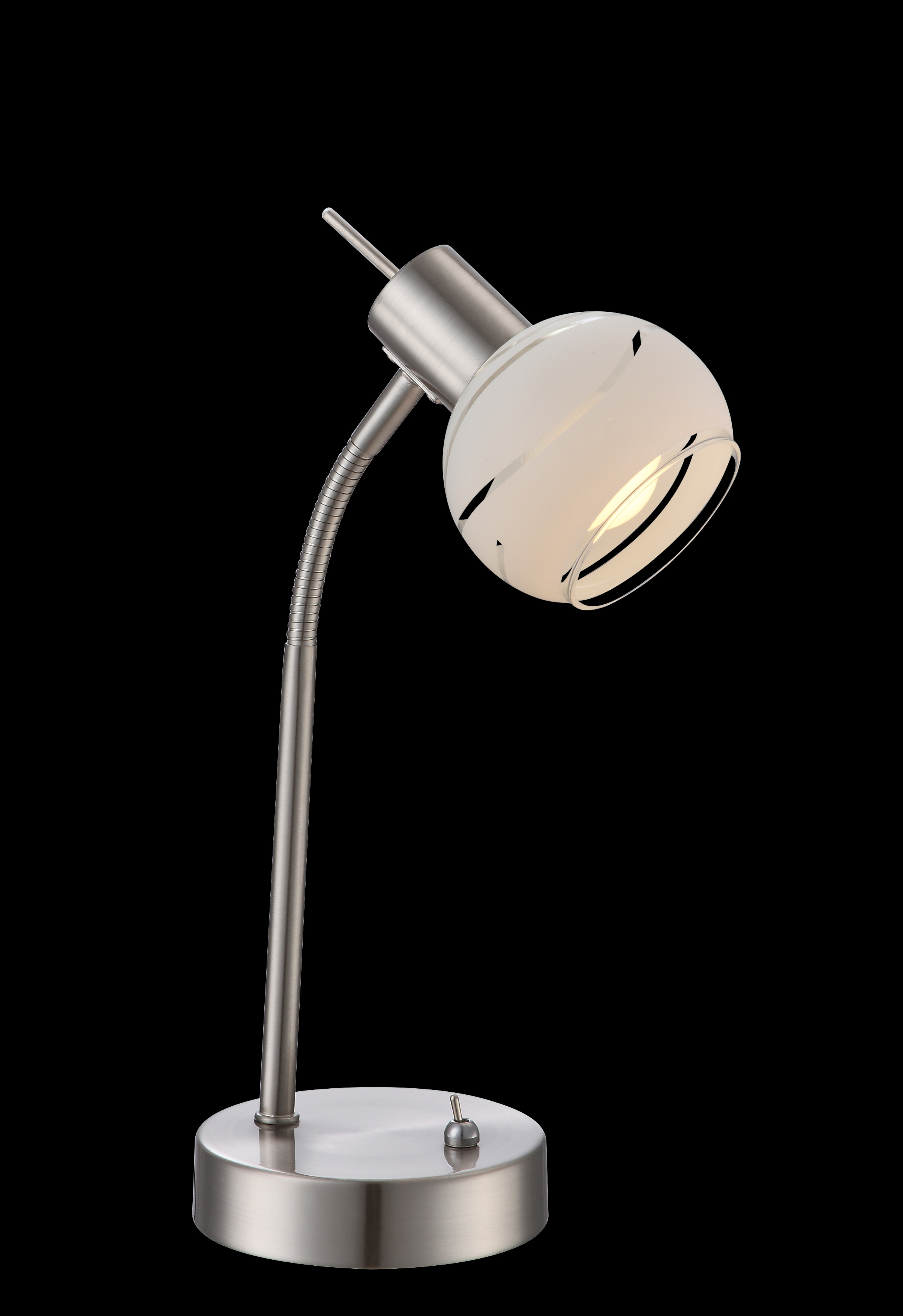 GLOBO TISCHLEUCHTE 4W 400LM MIT SCHALTER NICKEL-MATT