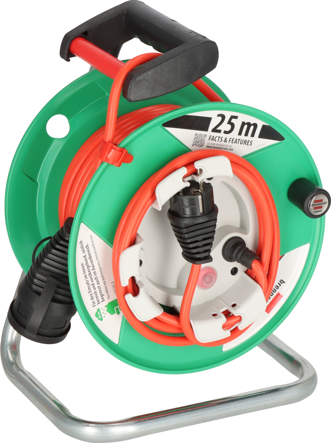 Brennenstuhl Garant® G IP44 Gartenkabeltrommel, 23+2 m Kabel in rot