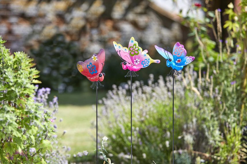 Gartenstab Schmetterling sortiert