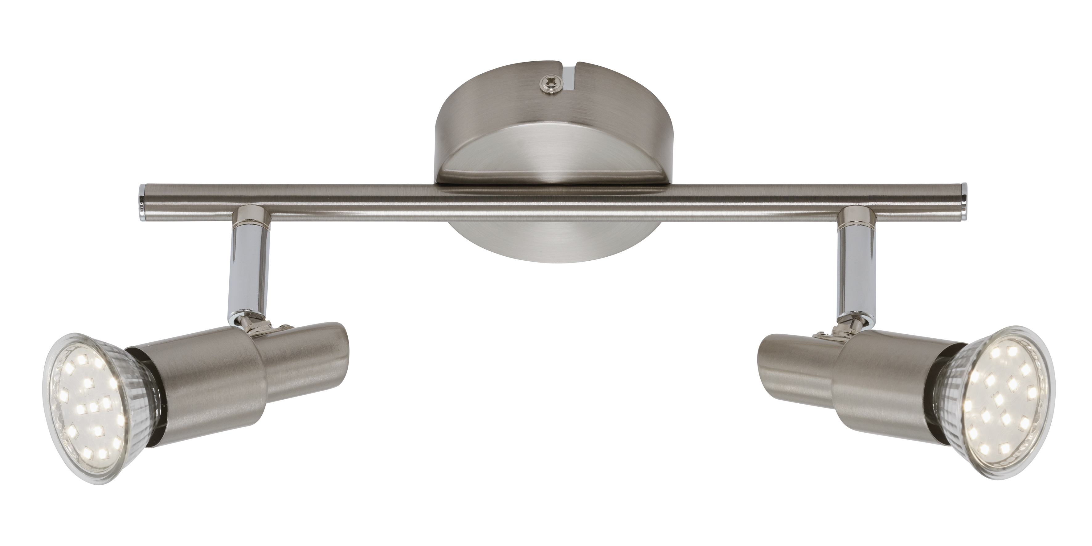 701951-2 BRILONER SCHIENE 2XGU10 3W MATT-NICKEL
