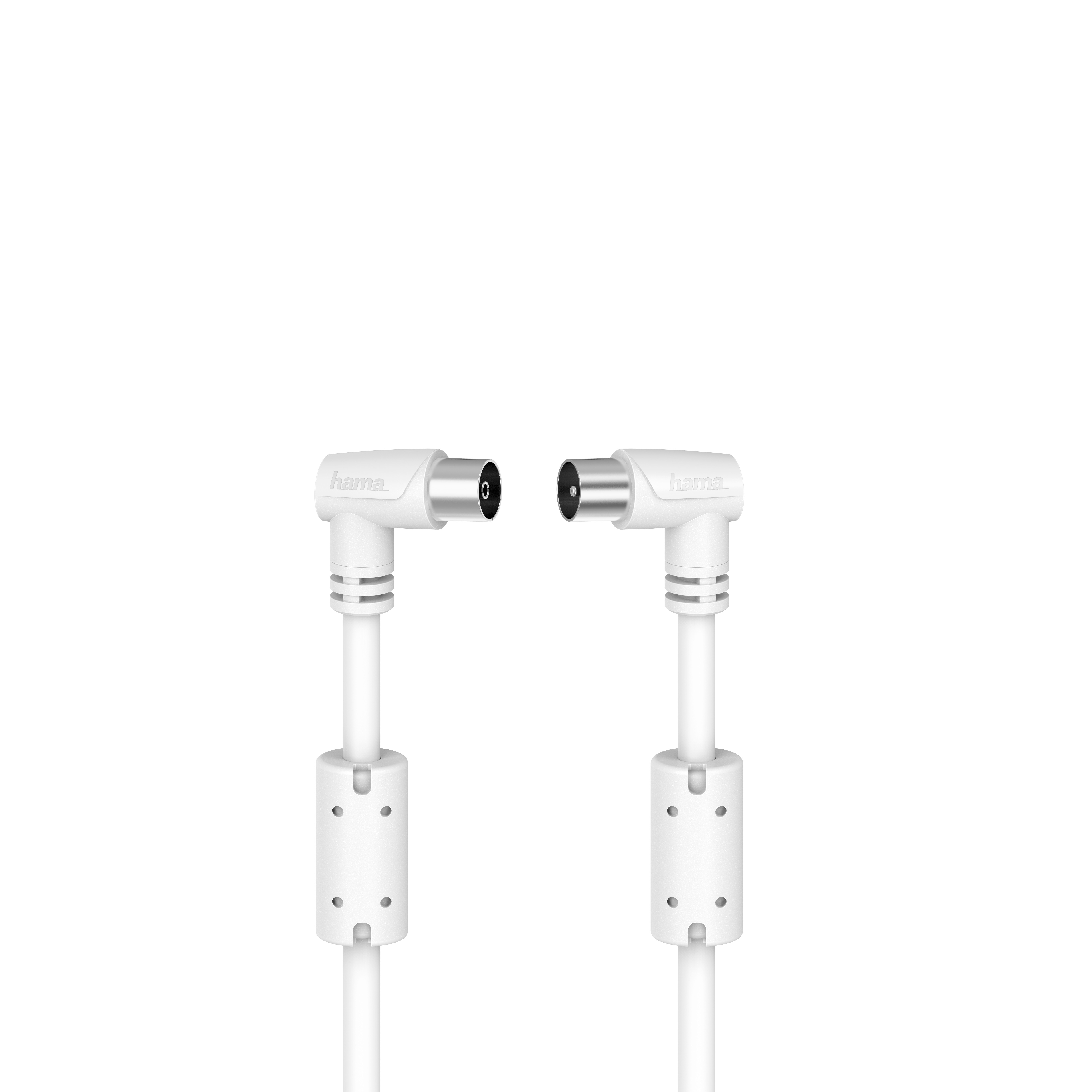 812997 Hama Antennen-Kabel-Stecker-Kupplung, 90°, 3M, 90 dB