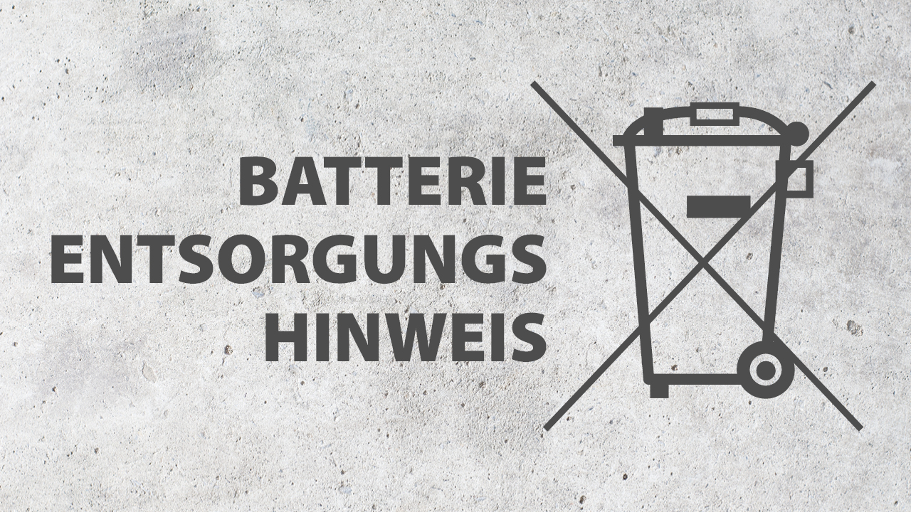 Batterieentsorgungshinweis Batterieentsorgungshinweis