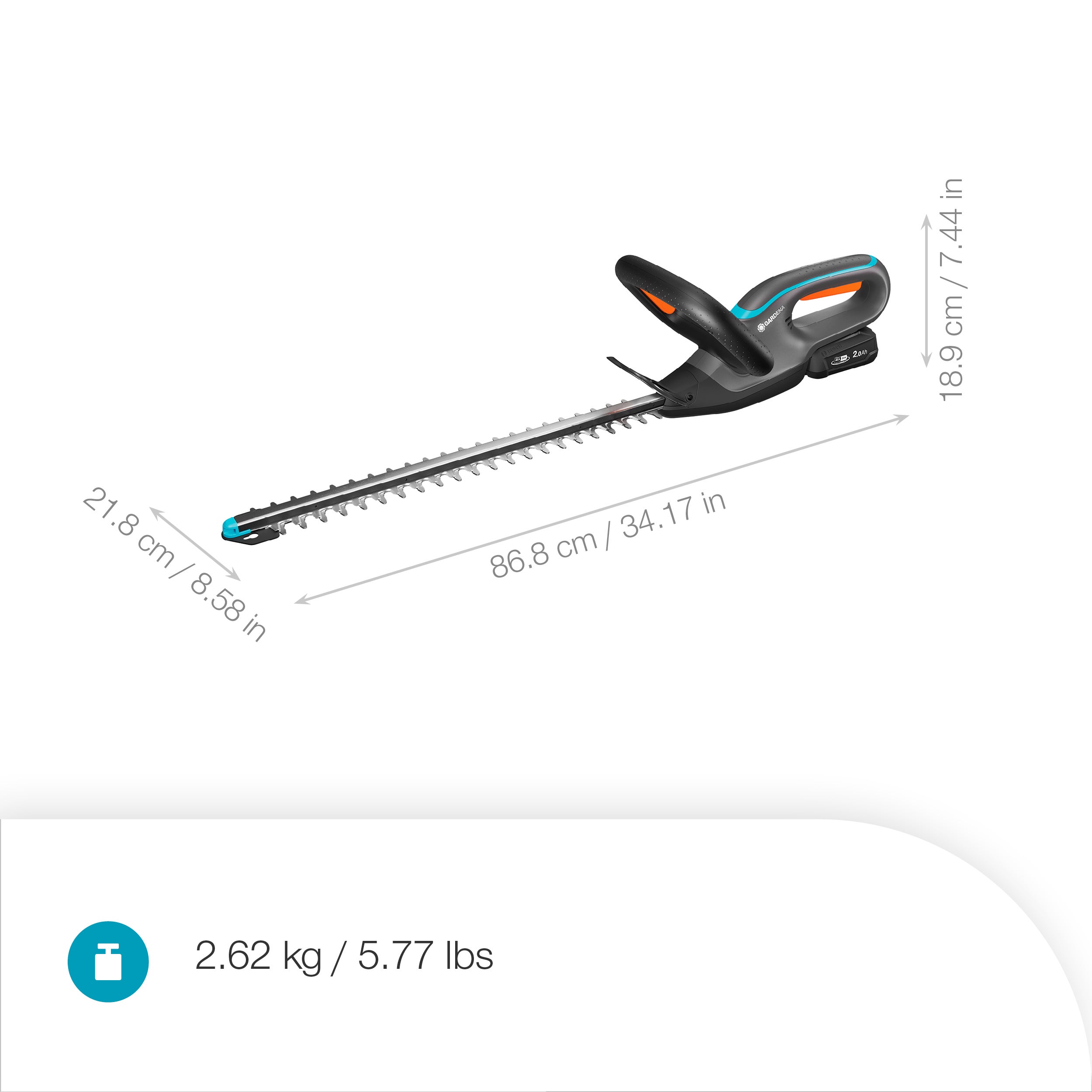 Gardena Akku-Heckenschere EasyCut 45/18V P4A, Ready-To-Use Set