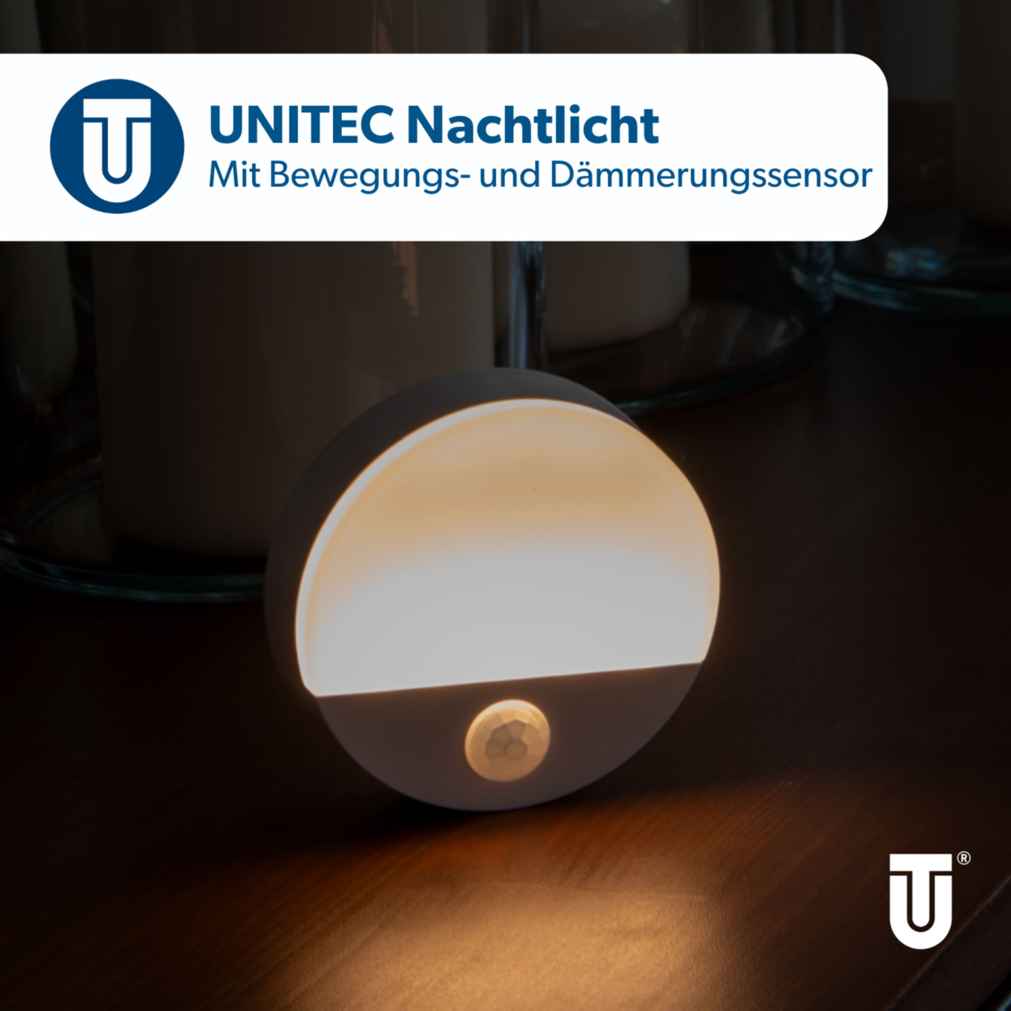 Unitec LED-Nachtlicht mit BWM + Dämmerungssensor