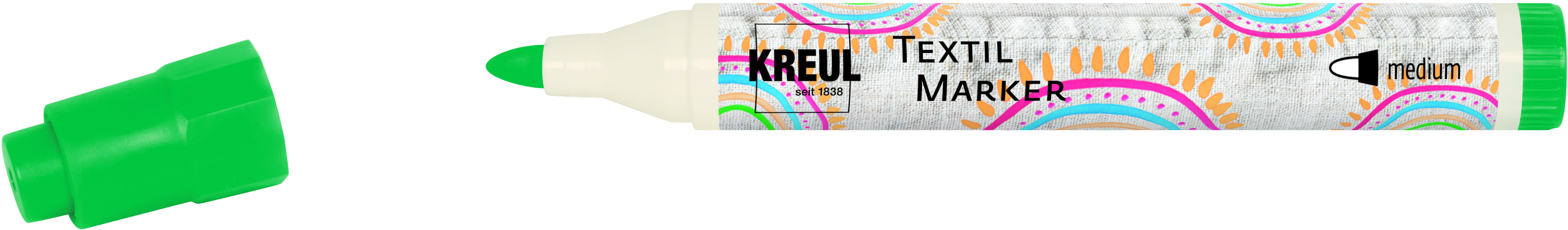 90766_KREUL_TextilMarker_medium_Gruen_CMYK Textil Marker