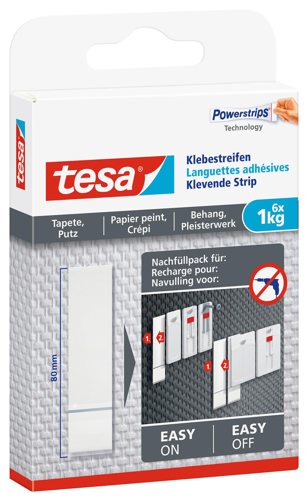 tesa_777710000000_LI406_left_pa tesa Klebestreifen Tapete & Putz, 1 kg