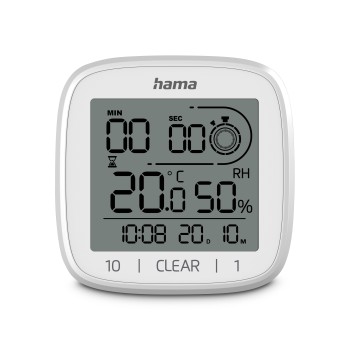 Hama Digitale Badezimmeruhr "Zypern", Saugnapf, zum Stellen und Hängen, Weiß Hama Digitale Badezimmeruhr "Zypern", Saugnapf, zum Stellen und Hängen, Weiß