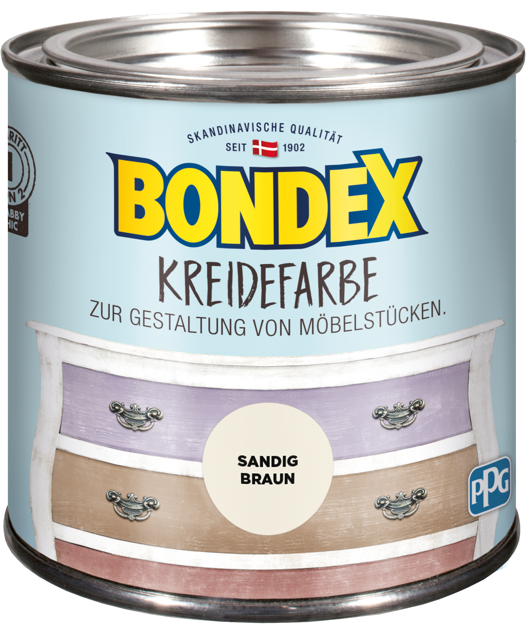 Bondex Kreidefarbe Sandig Braun, 0,5L