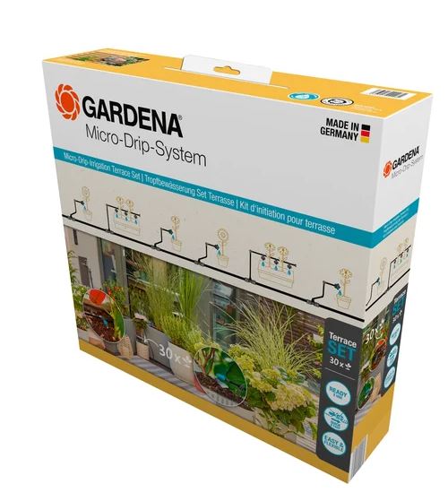 Gardena Micro-Drip-System Tropfbewässerung Set Terrasse (30 Pflanzen)
