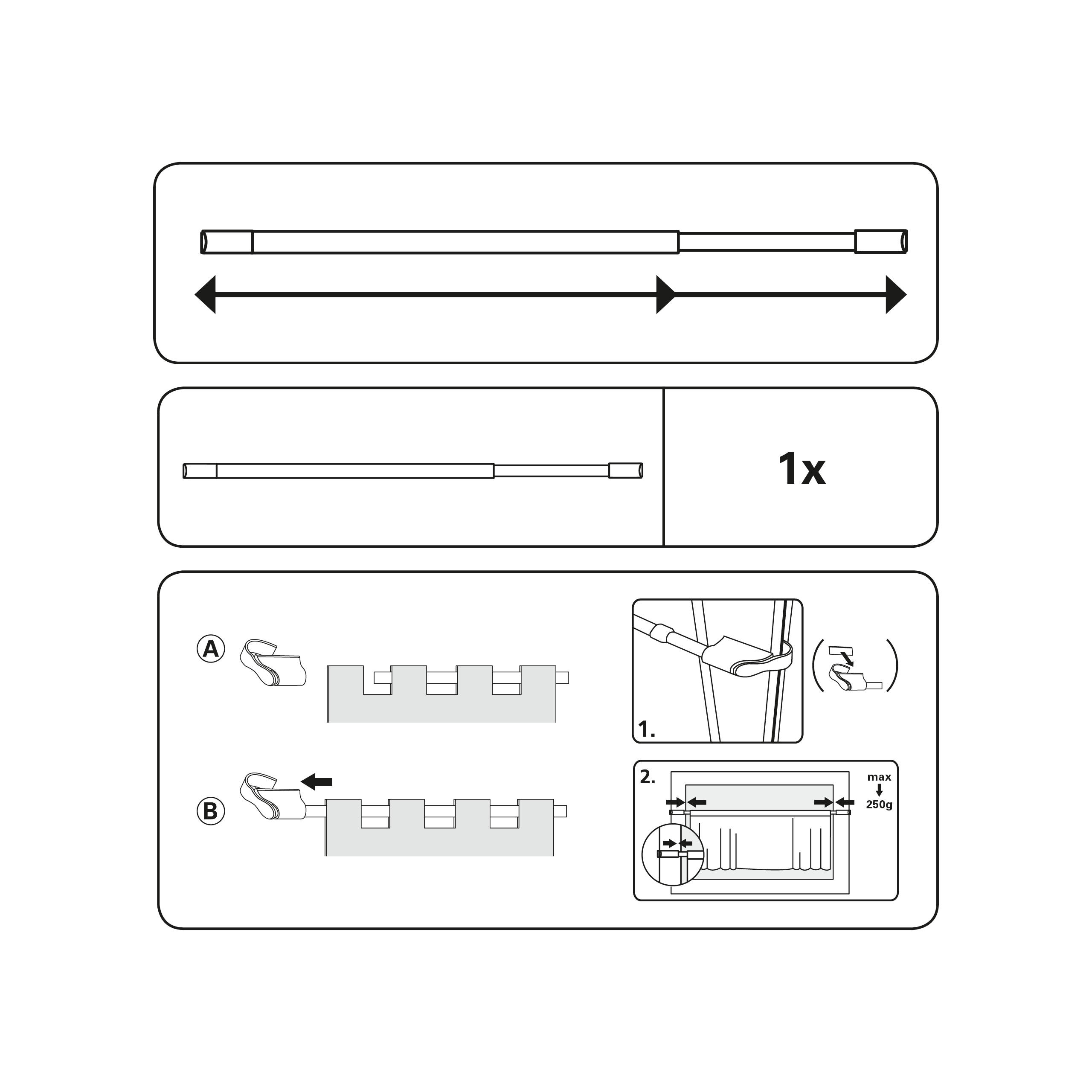 189643_10 GARDINIA KLEMMVITRAGE 10/12 75-125 WEISS
