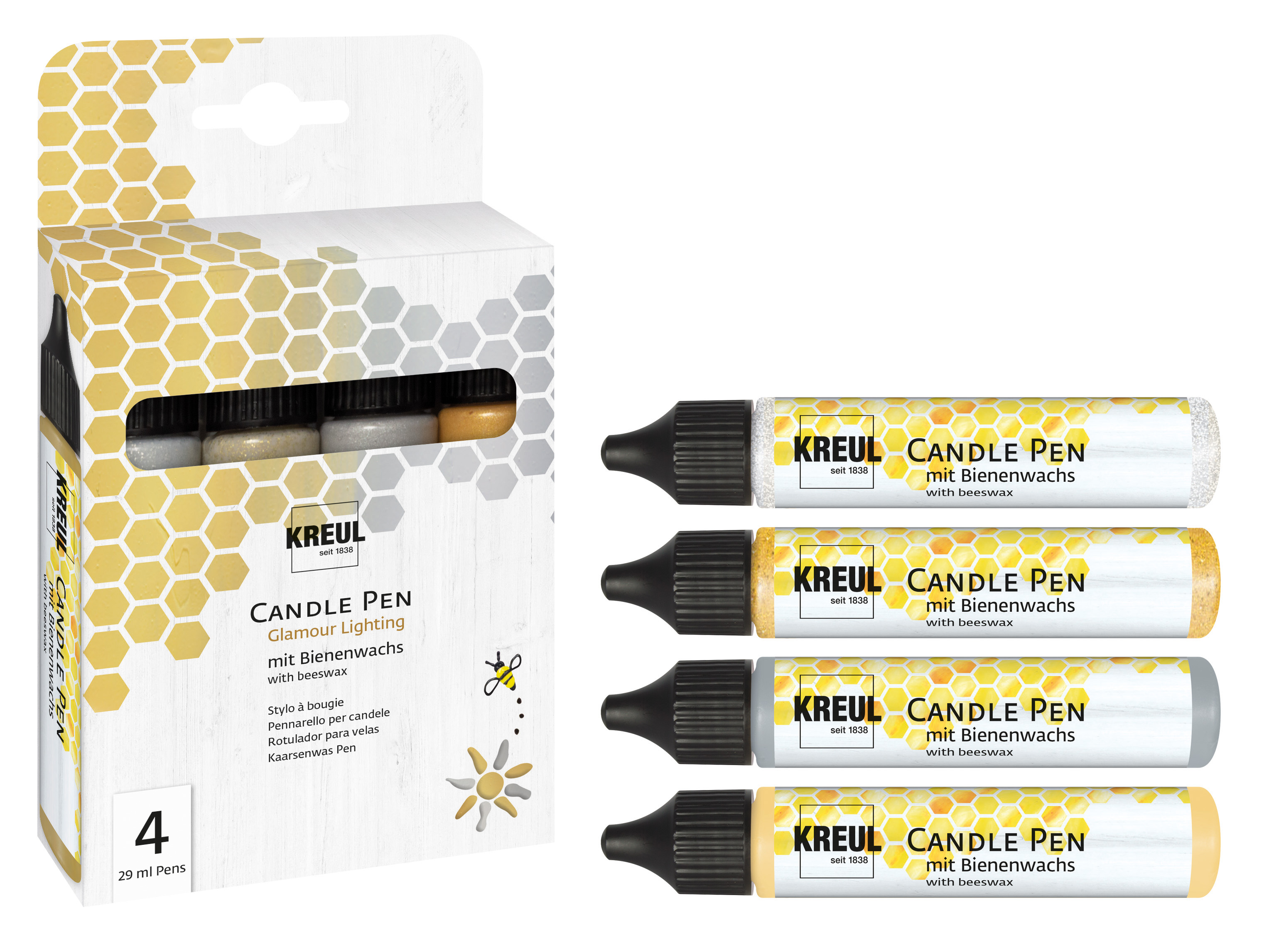 Kreul Candle Pen, 4er-Set, Glamour Lighting Kreul Candle Pen, 4er-Set, Glamour Lighting