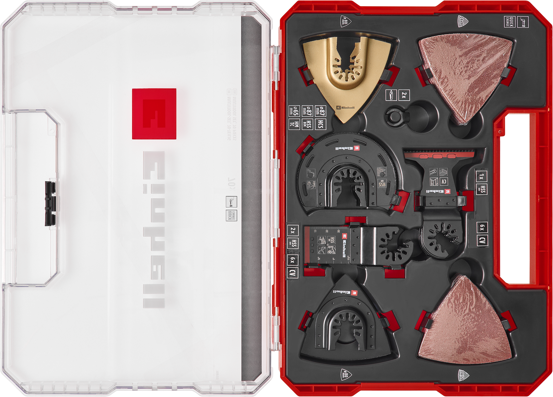 Einhell XXL-CASE Multitool-Set mit Universalaufnahme, 70-tlg. 