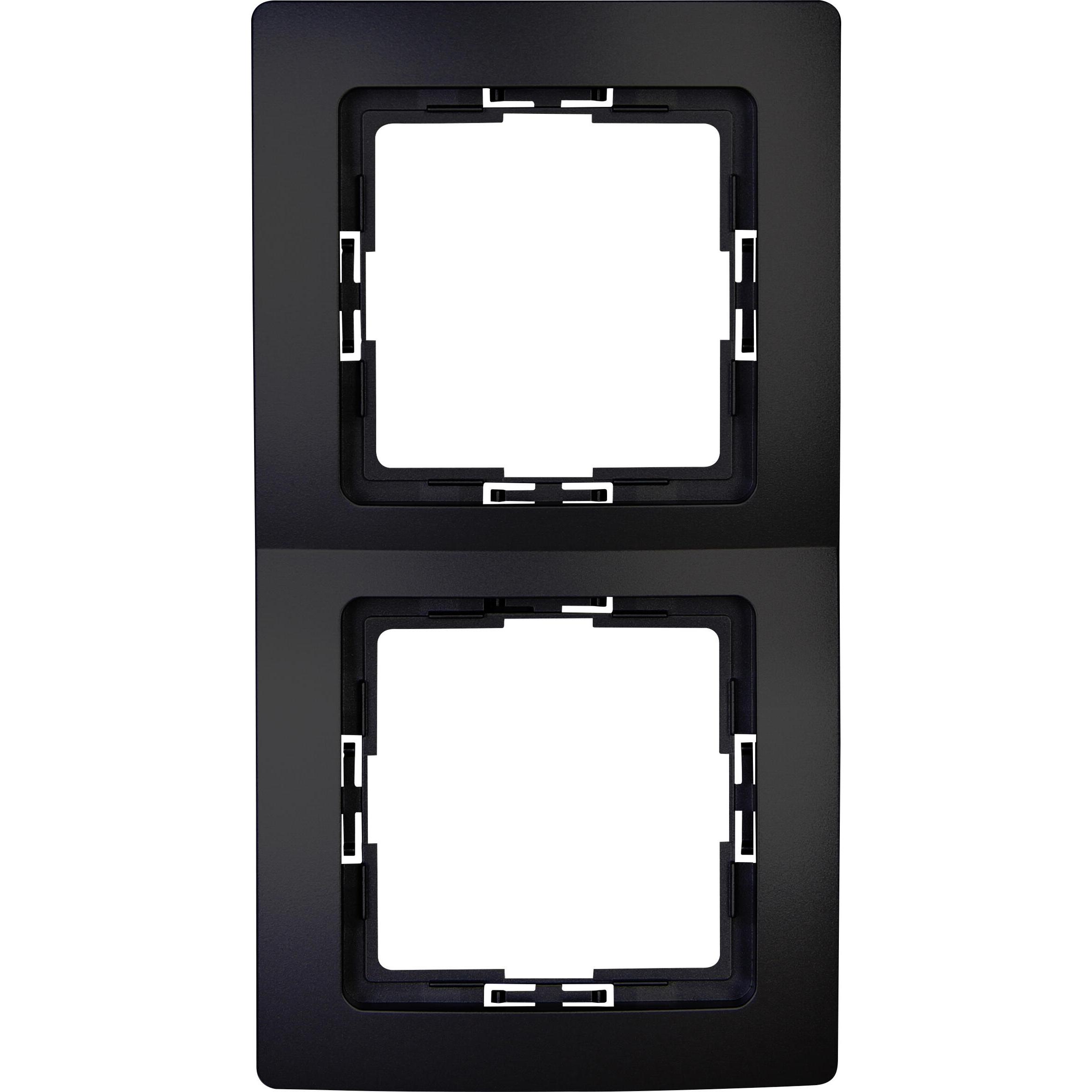 Kopp PARIS Abdeckrahmen 2-fach, schwarz matt Kopp PARIS Abdeckrahmen 2-fach, schwarz matt