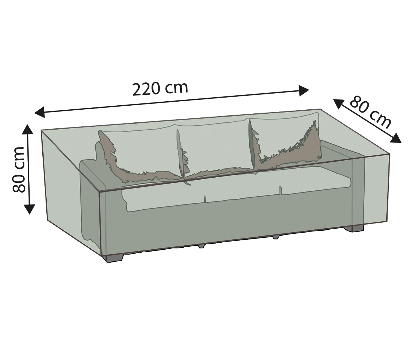 Happy Schutzhülle für Deluxe Rattan- Garten-Lounge-3er Sofa Happy Schutzhülle für Deluxe Rattan- Garten-Lounge-3er Sofa