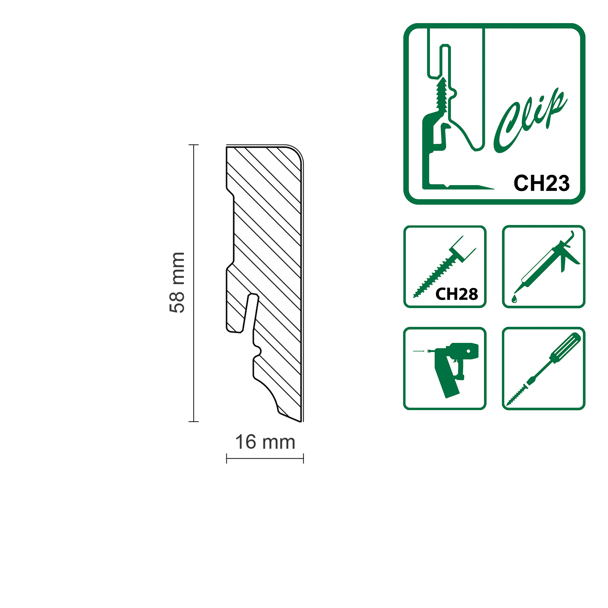Neuhofer Furnier Sockelleiste Kubisch, Eiche geölt, 16x58 mm, 250 cm Neuhofer Furnier Sockelleiste Kubisch, Eiche geölt, 16x58 mm, 250 cm