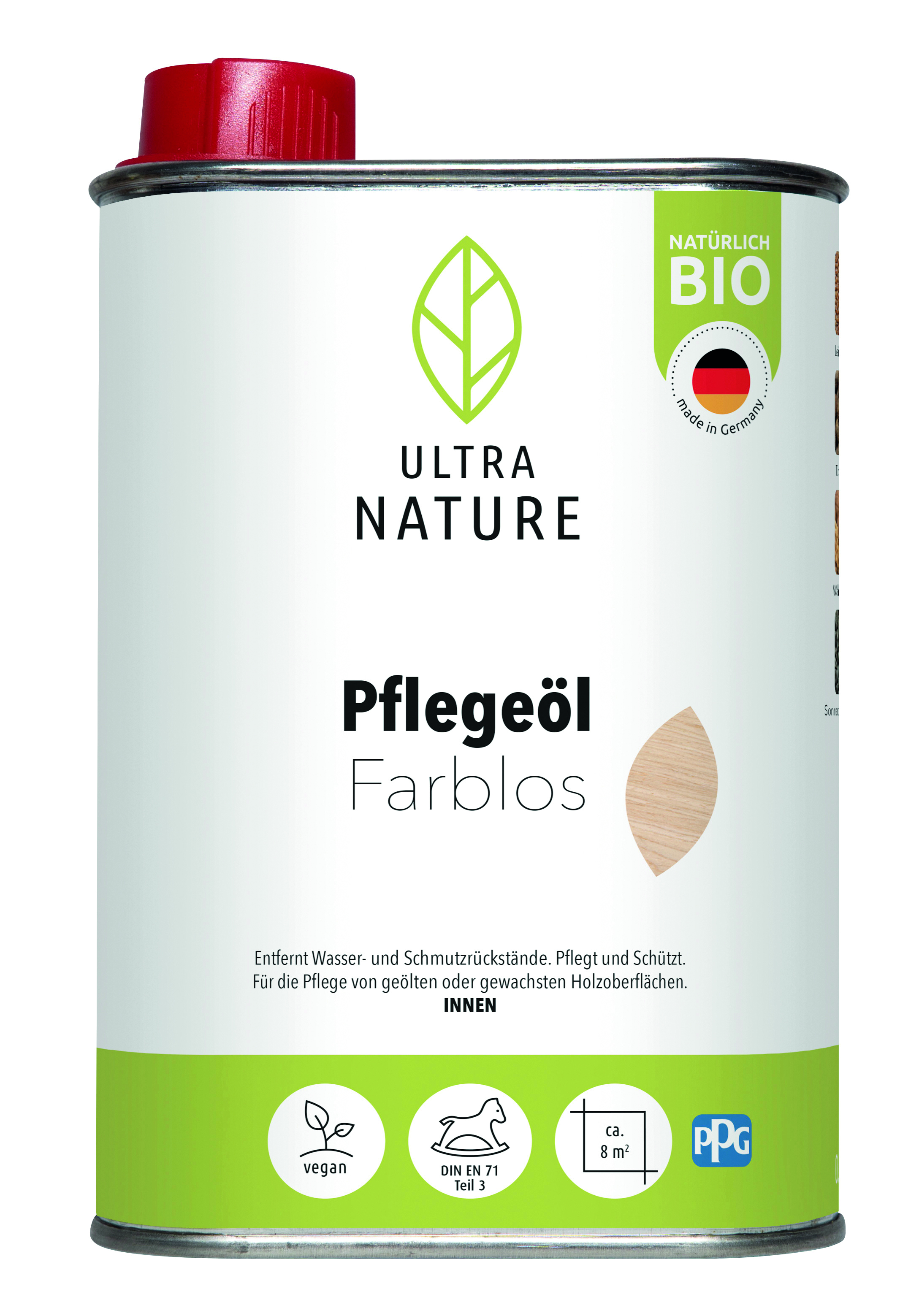 Ultra Nature Pflegeöl Farblos, 0,25 l Ultra Nature Pflegeöl Farblos, 0,25 l