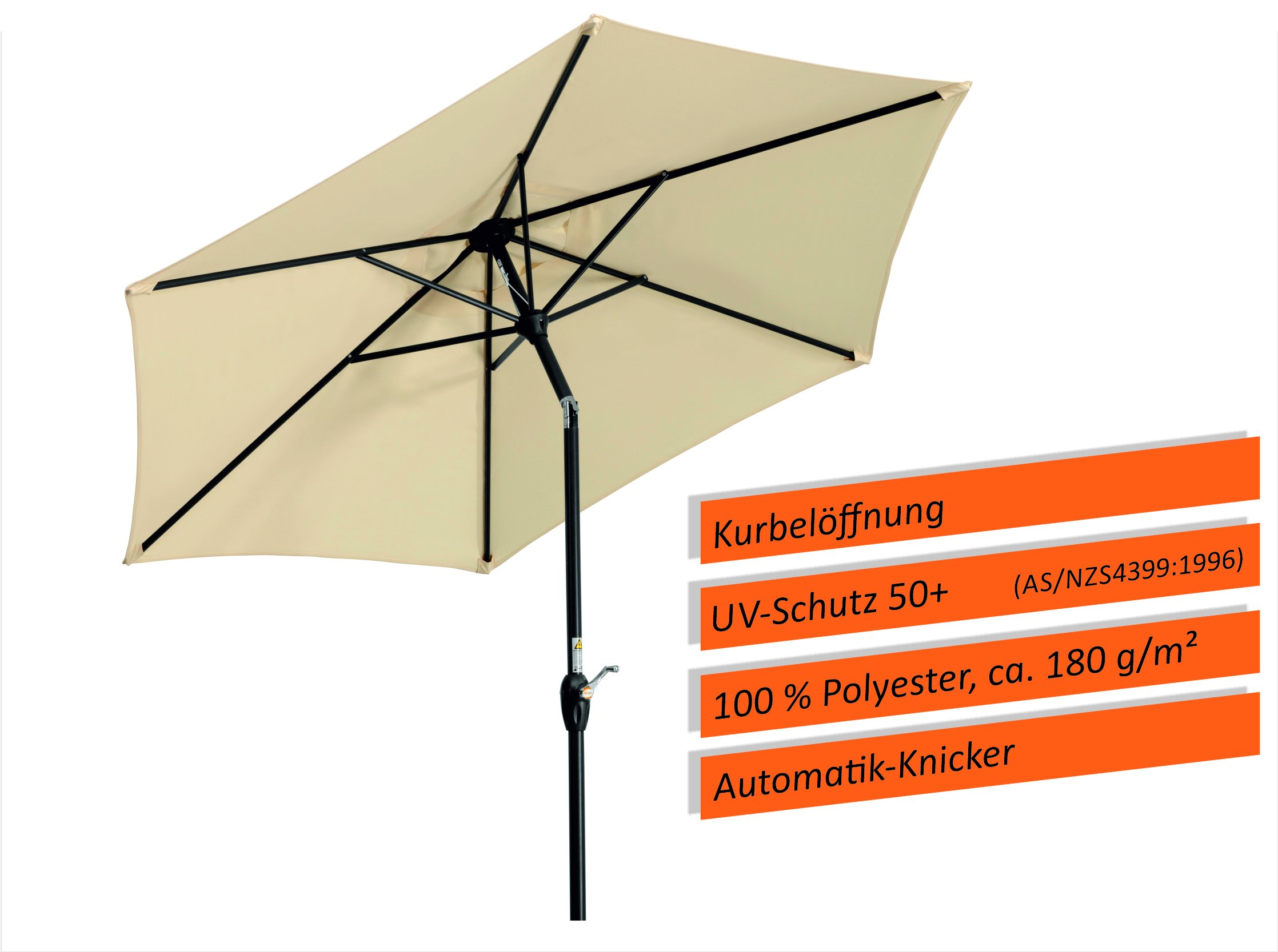 550310_2 Schneider Schirm Bilbao 220/6 Natur