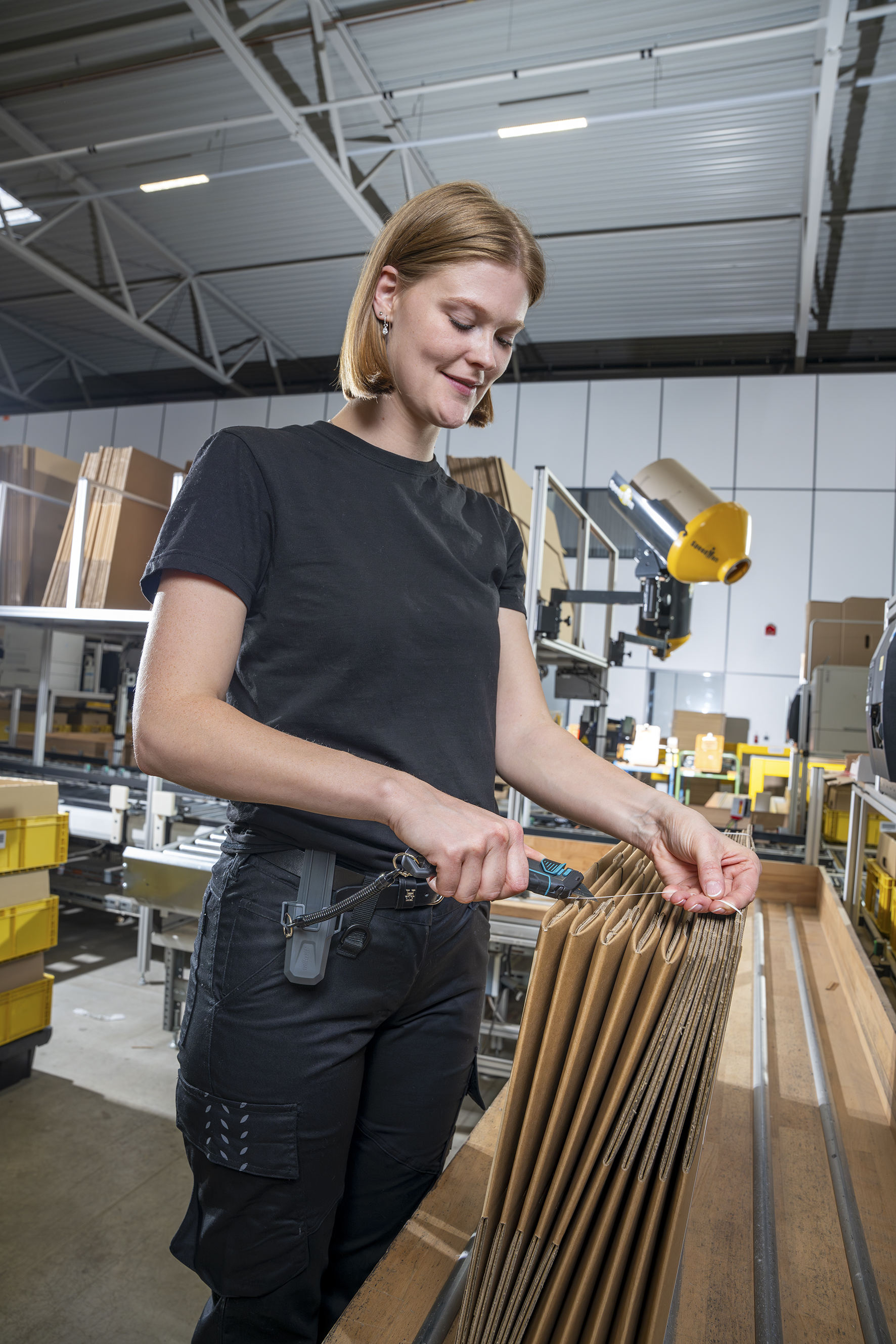 wolfcraft Trapezklingen-Messer PRO SAFETY mit Köcher