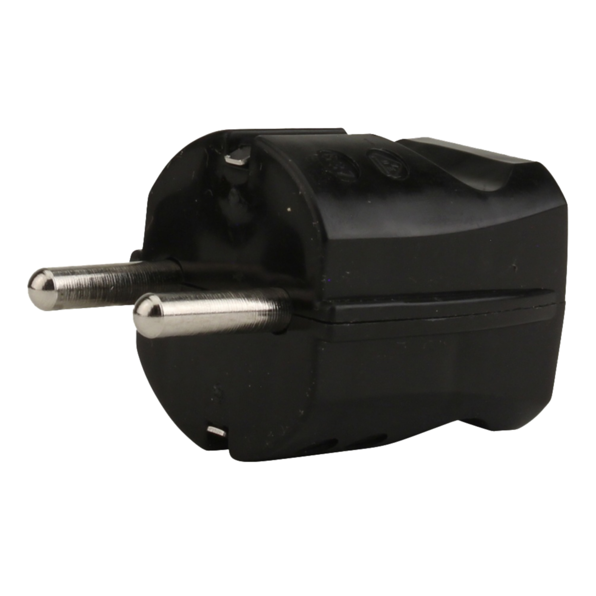 Unitec Schutzkontakt-Stecker ohne Knickschutz, schwarz Unitec Schutzkontakt-Stecker ohne Knickschutz, schwarz