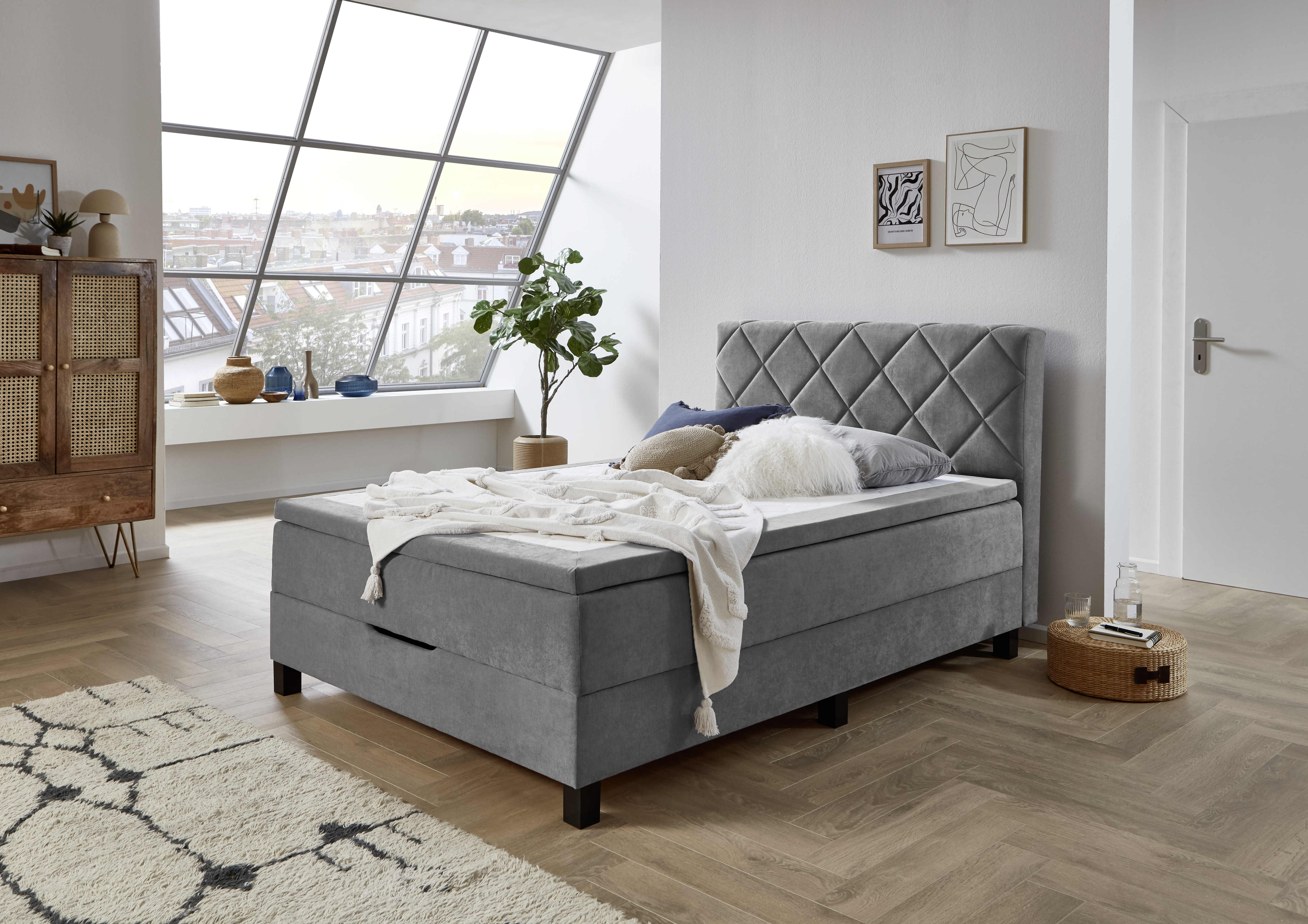 Sun Garden Boxspringbett 2280 Jeff, 140 x 200 cm