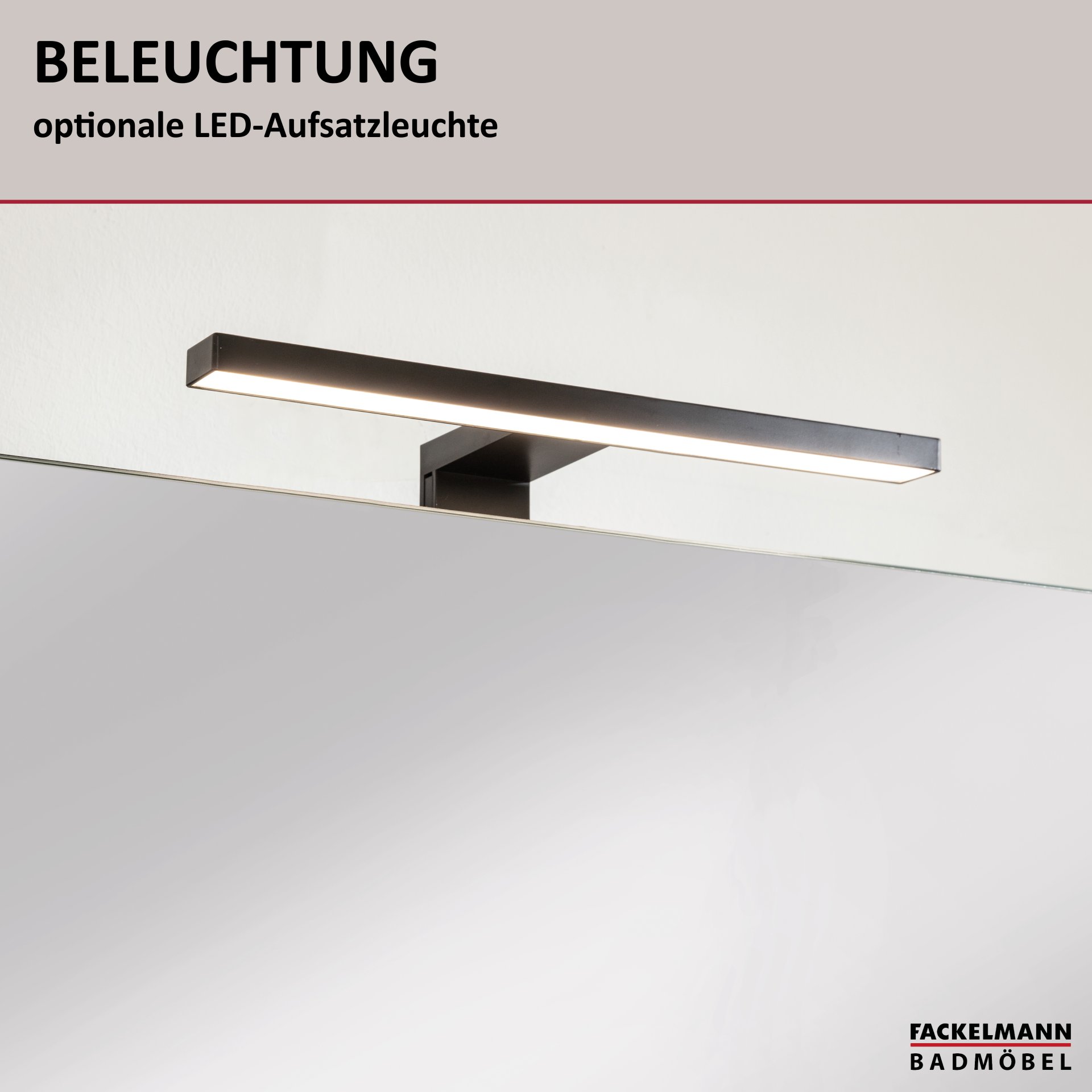 Fackelmann TE-A Spiegelelement, 598 x 692 x 135 mm, weiß