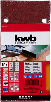 818388-300 Kwb Schleifstreifen, 93 x 185 mm