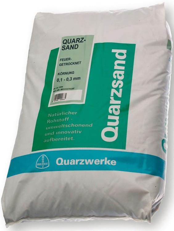 Quarzsand-Sack Quarzwerke Quarzsand, natur, 0,3 - 0,9 mm