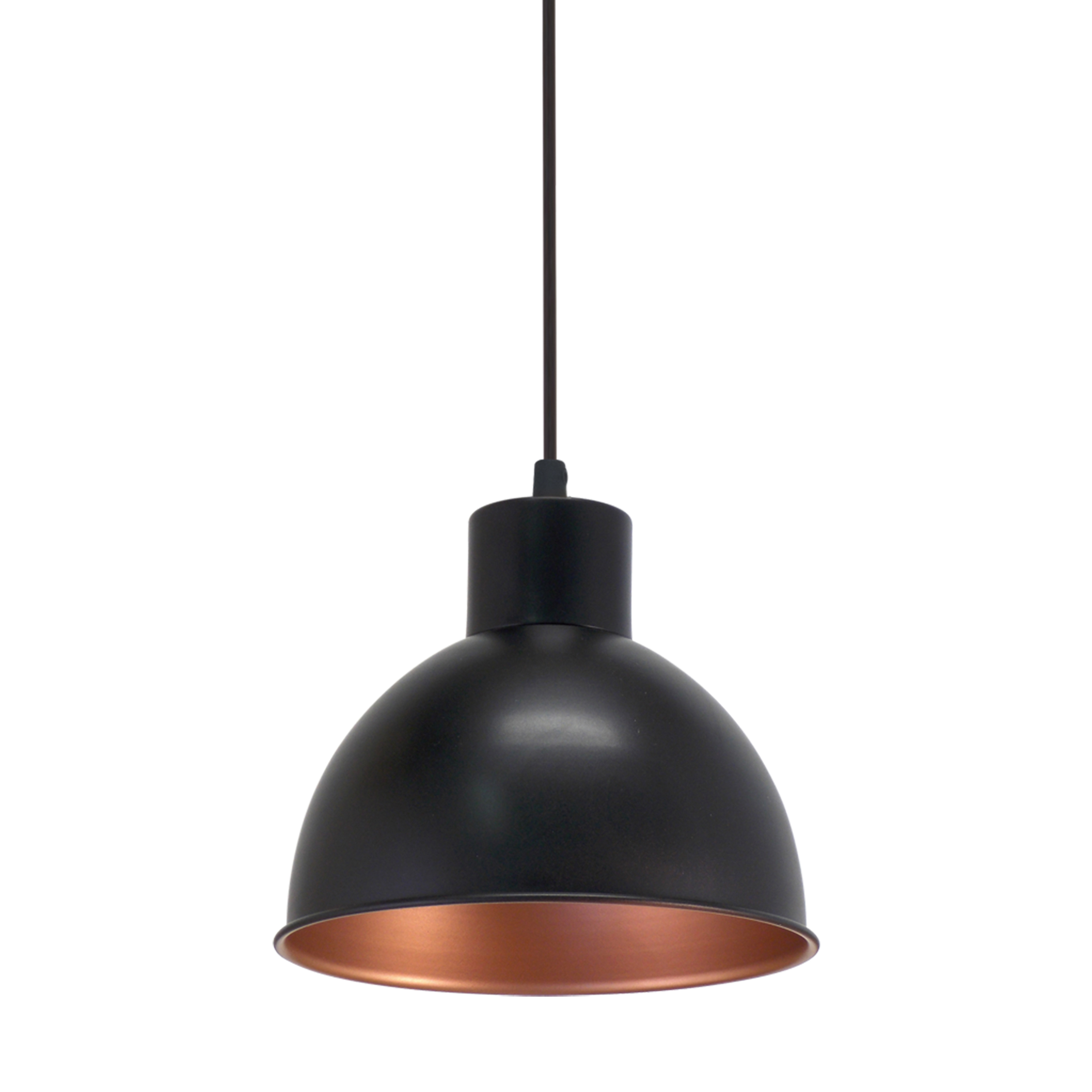 357587_49238_1038itZVLrZiFrf EGLO HÄNGELEUCHTE 1XE27 SCHWARZ/KUPFER TRURO 1