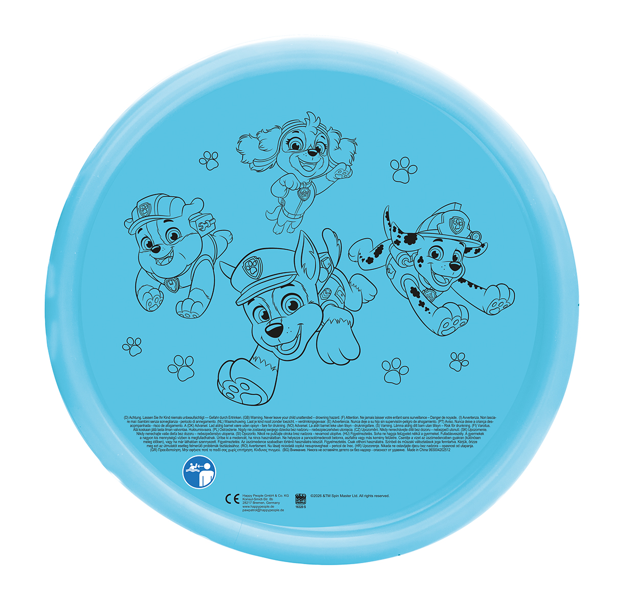 Happy People Paw Patrol 3-Ring-Pool, 100 x 23 cm