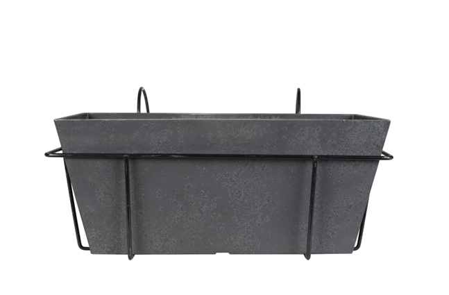 TS Rack + Planter Nimar concrete grau, D 36 x 16