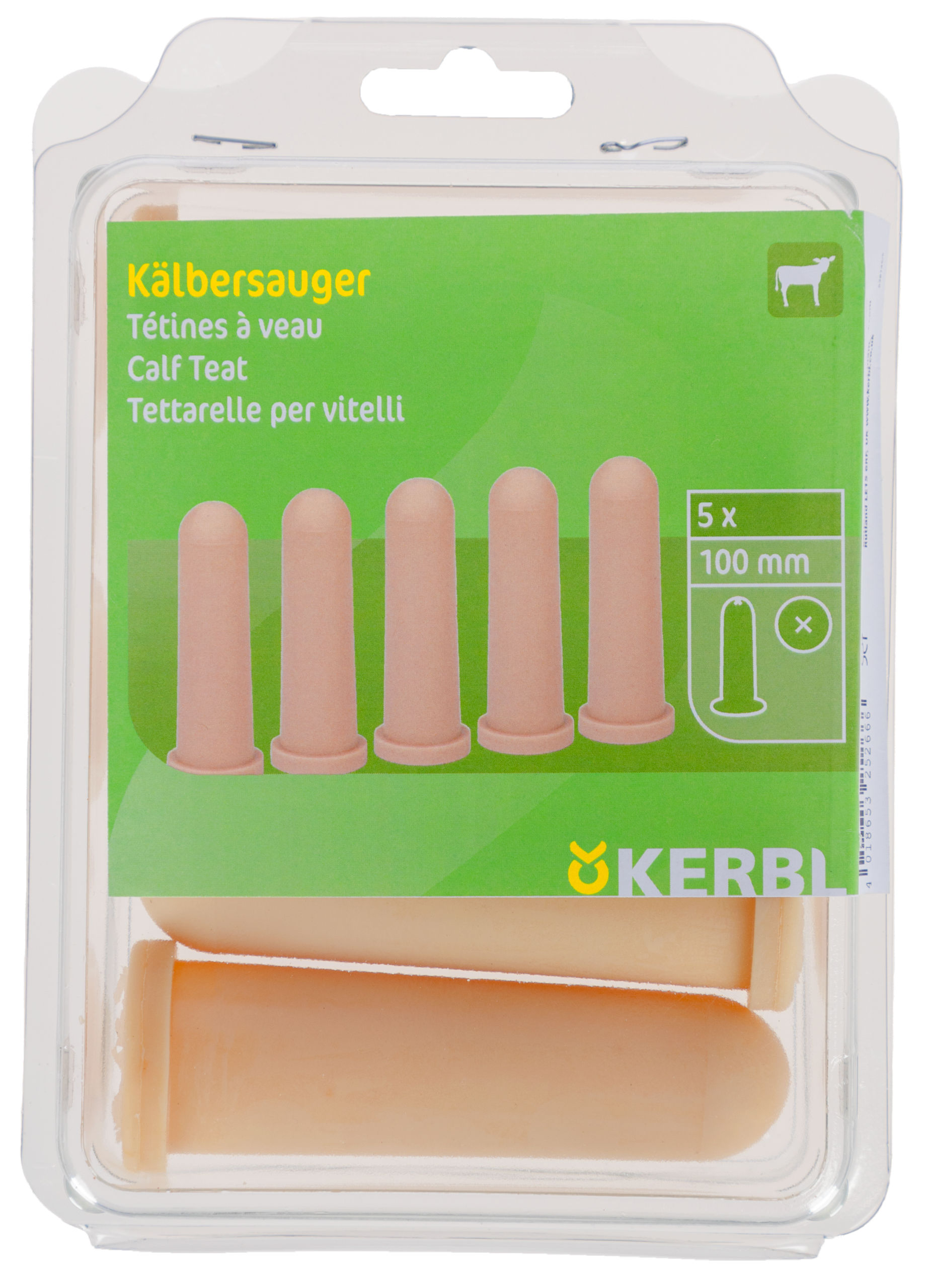 Kerbl Sauger gelb, 100 mm, 5 St im Pack