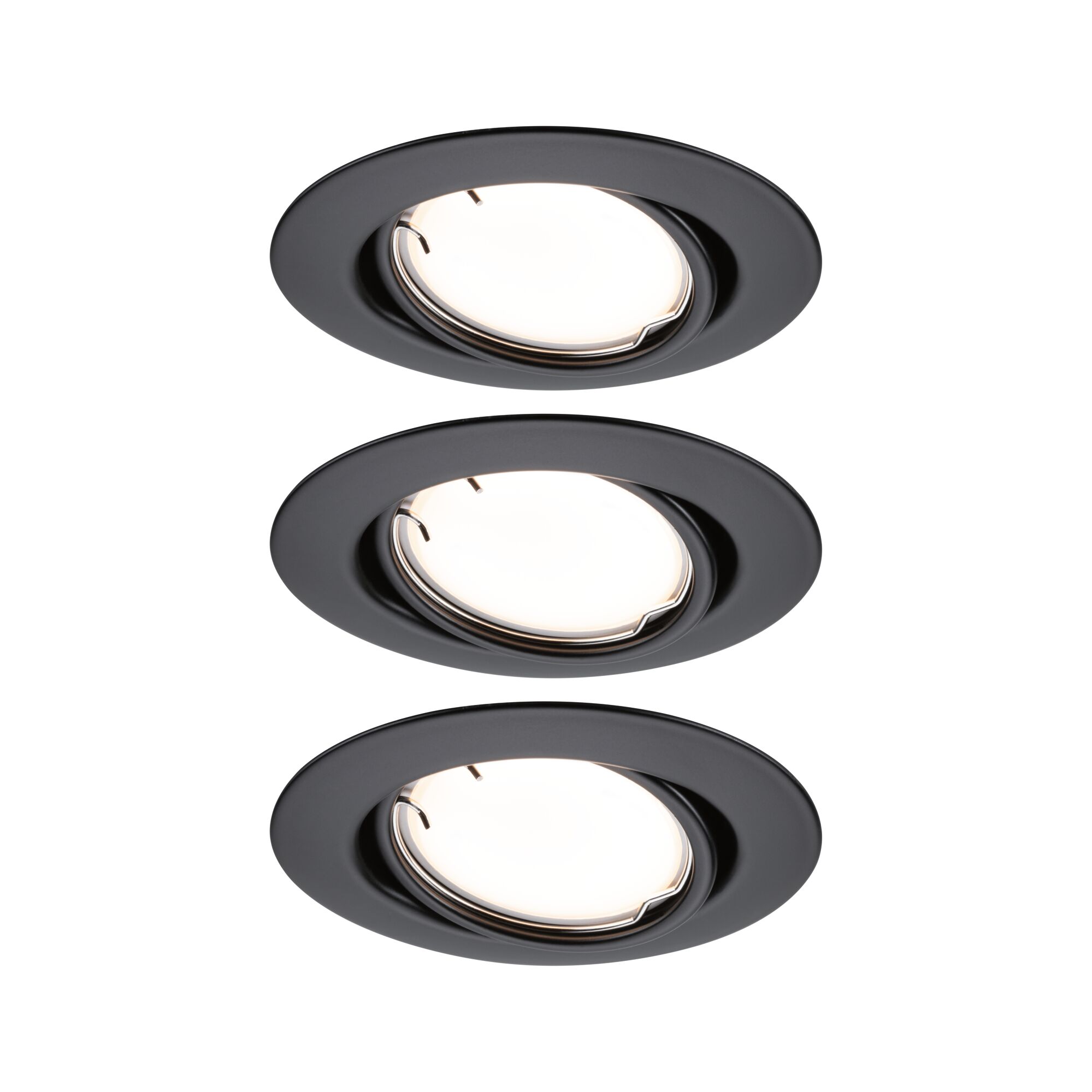 Paulmann EBL Set Base Zigbee Coin Dimmbar schwenkbar, 3x430lm, 230V, Schwarz matt