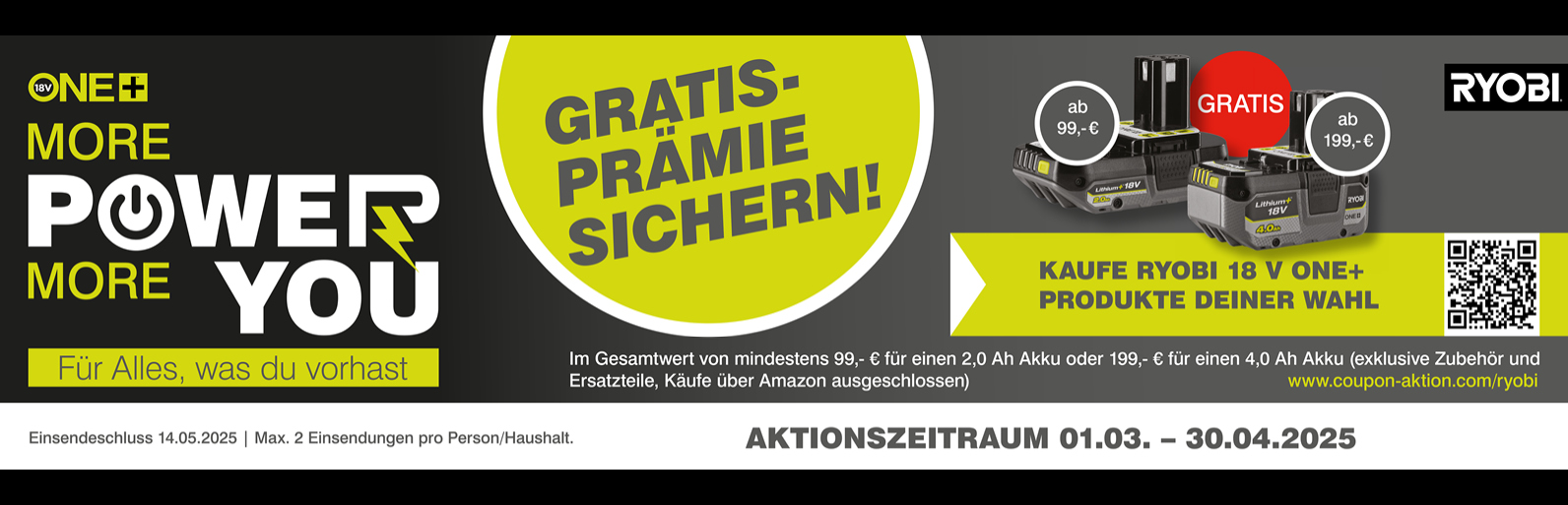 Ryobi Weihnachtsprämienaktion