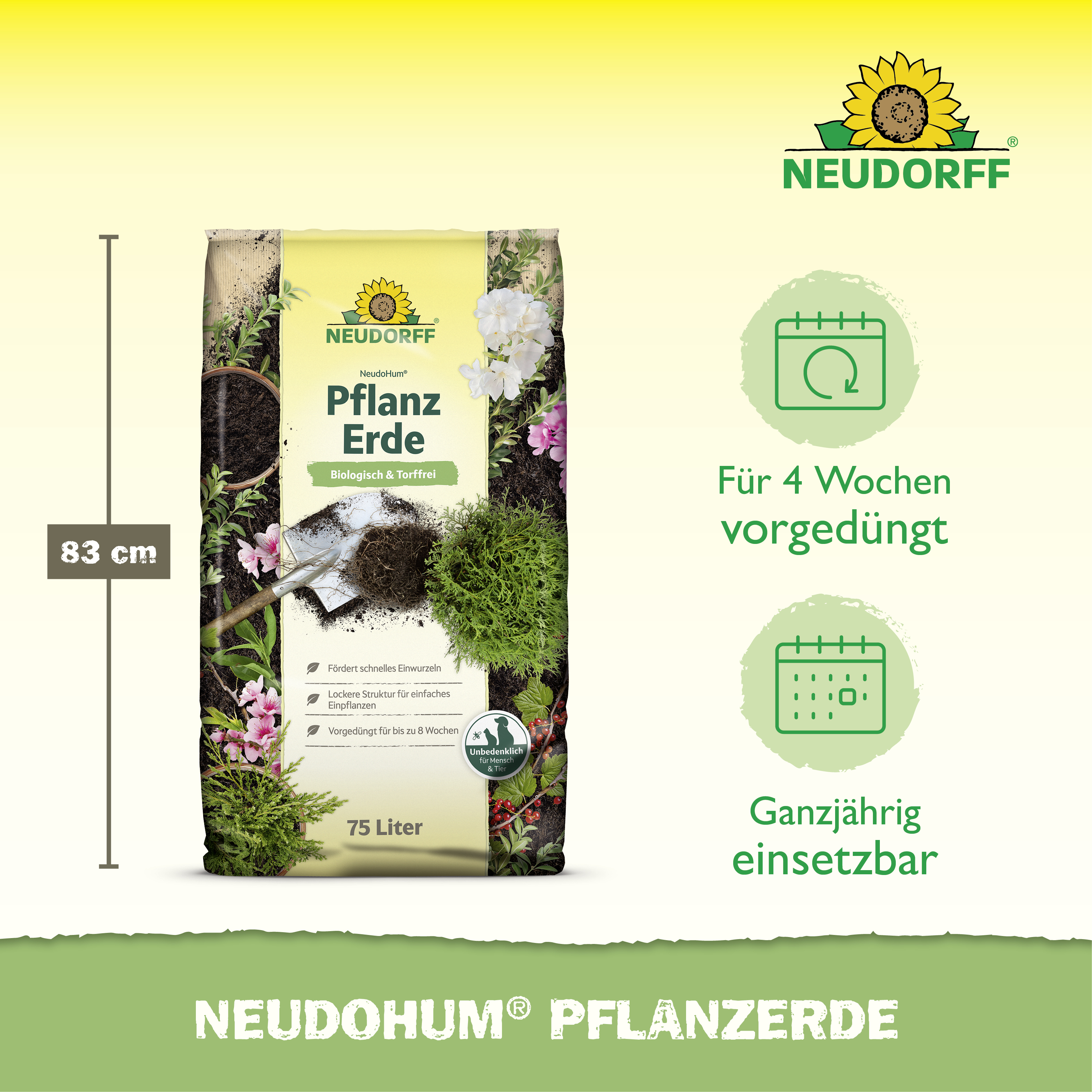 Neudorff NeudoHum PflanzErde, 75 l