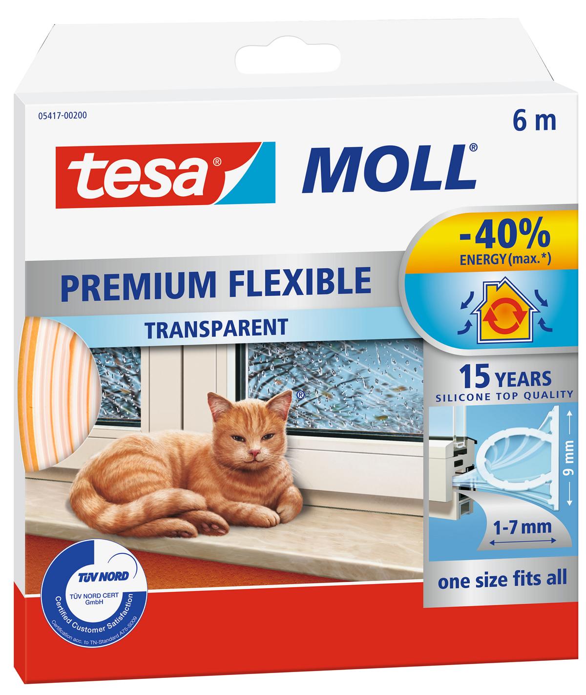 tesa Premium Flexible tesamoll, transparent, 6 m