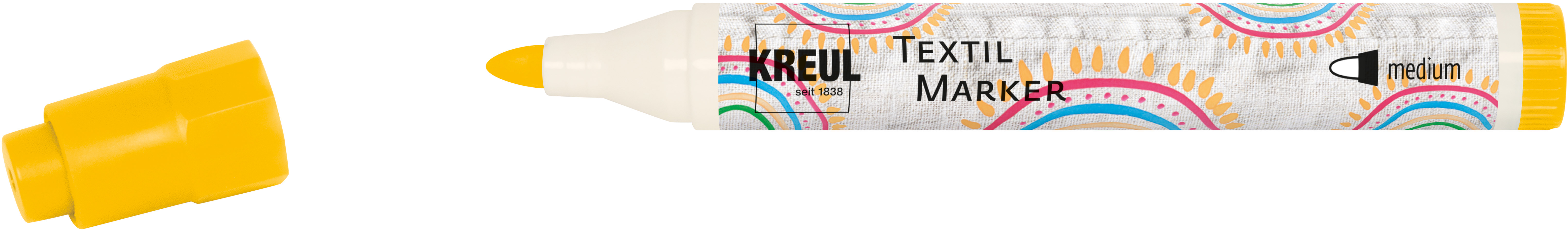 90760_KREUL_TextilMarker_medium_Gelb_RGB Textil Marker