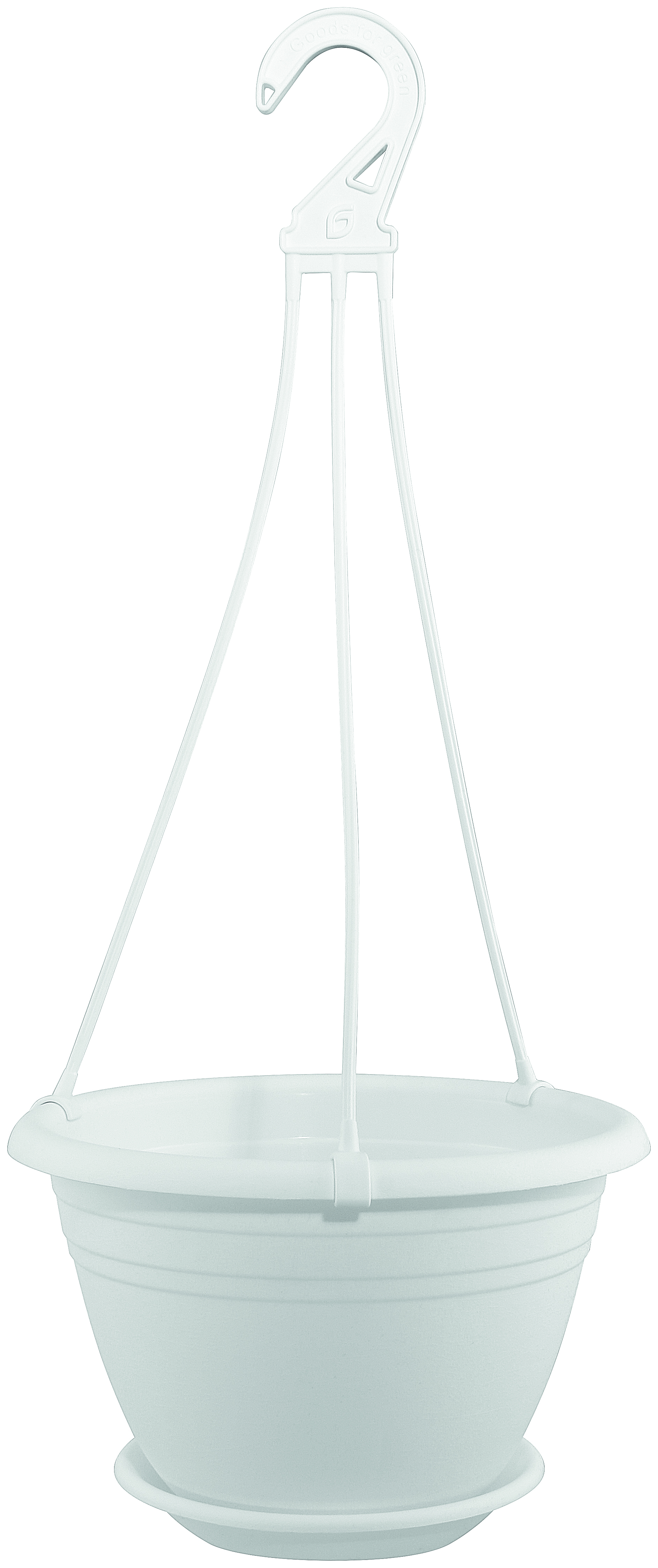 Geli Ampel GALICIA, 25 cm, mit US, weiss