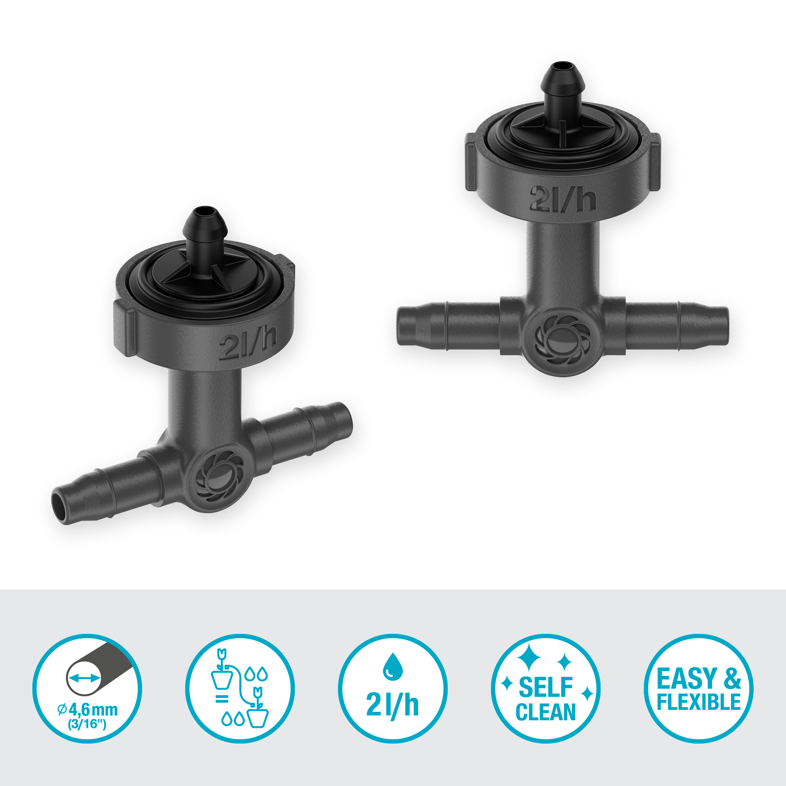 Gardena Micro-Drip-System Reihentropfer druckausgleichend 2 l/h Gardena Micro-Drip-System Reihentropfer druckausgleichend 2 l/h