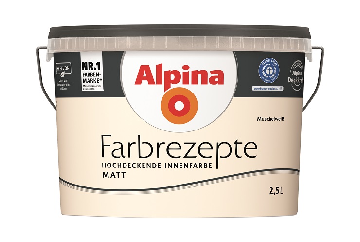 Alpina Farbrezepte Muschelweiß, 2,5L