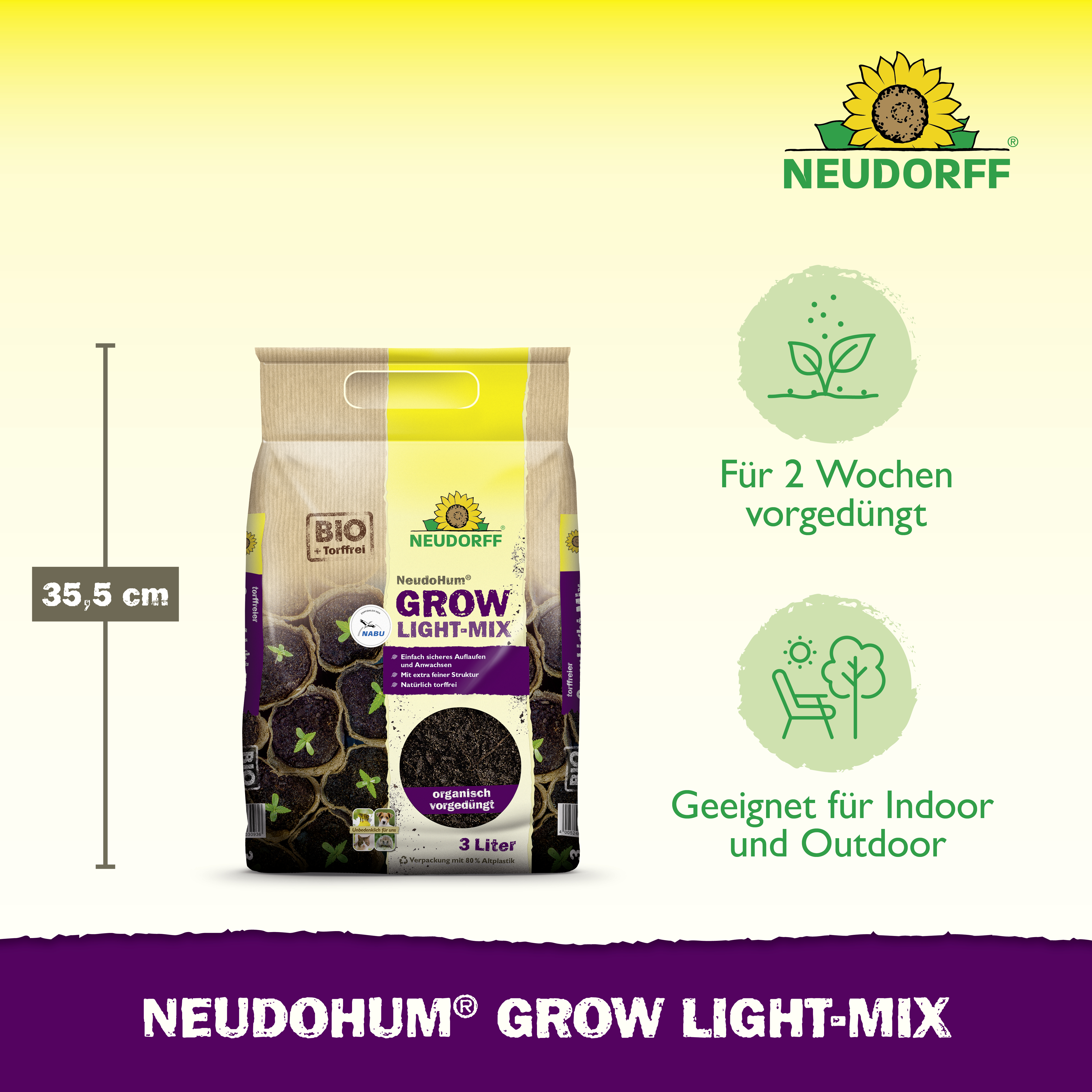 Neudorff NeudoHum Grow Light-Mix 