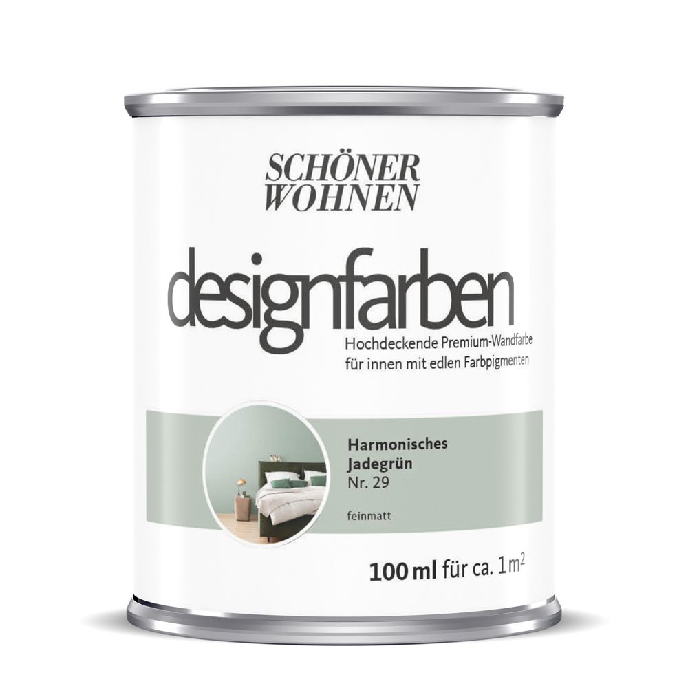 Schöner Wohnen Designfarbe, harmonisches jadegrün, 100 ml