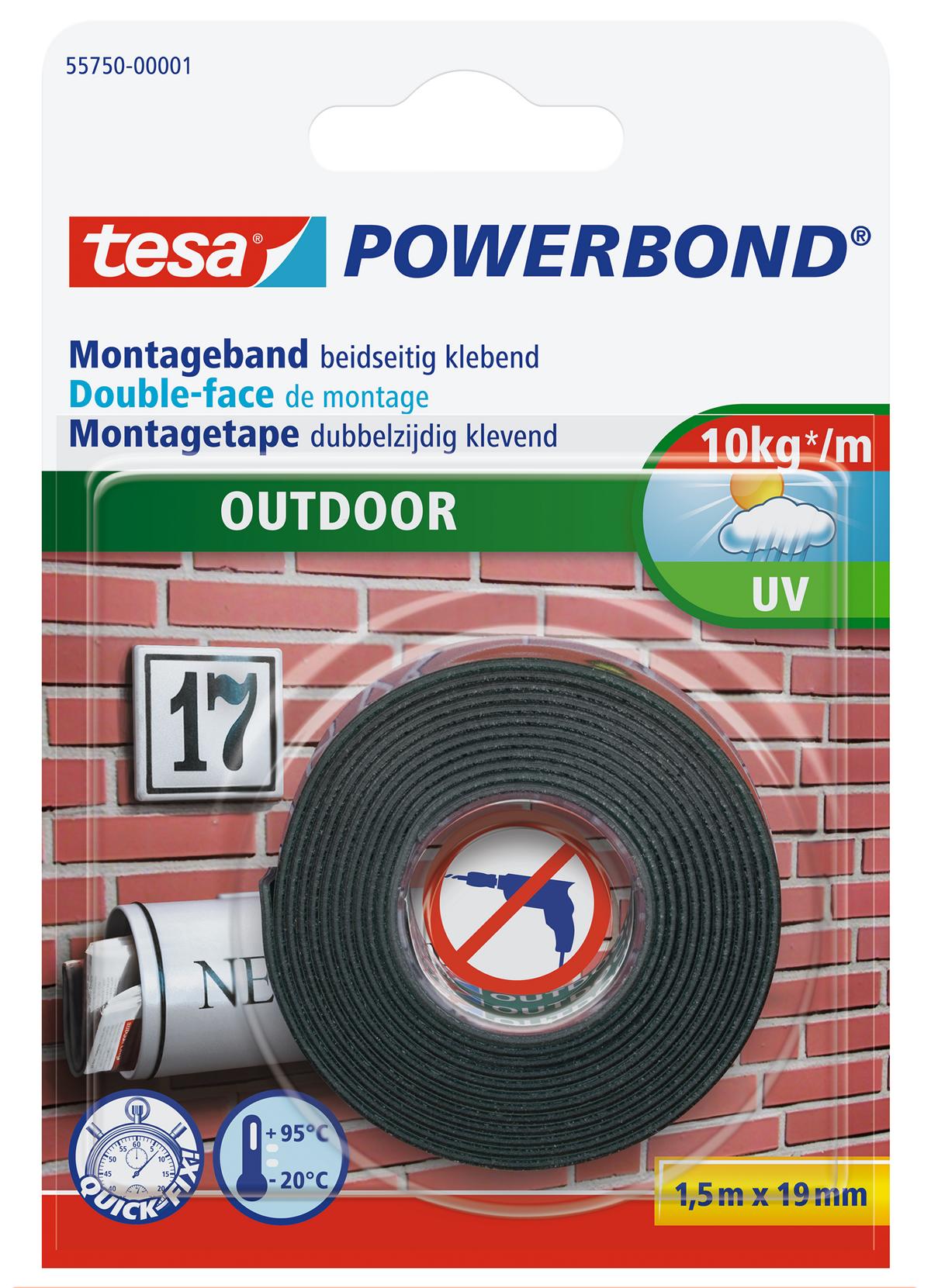 tesa Powerbond Montageband Outdoor, 1,5 m