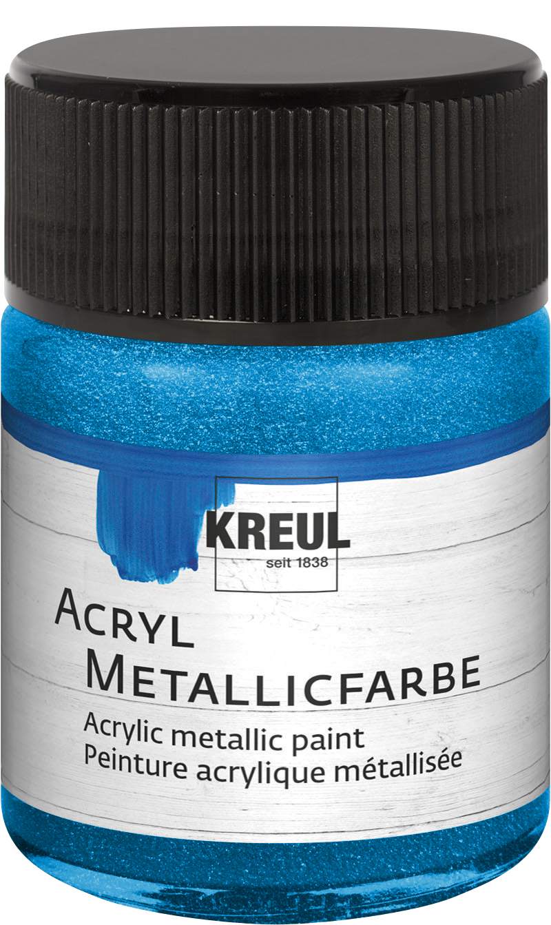 Kreul Acryl Metallicfarbe Blau, 50 ml