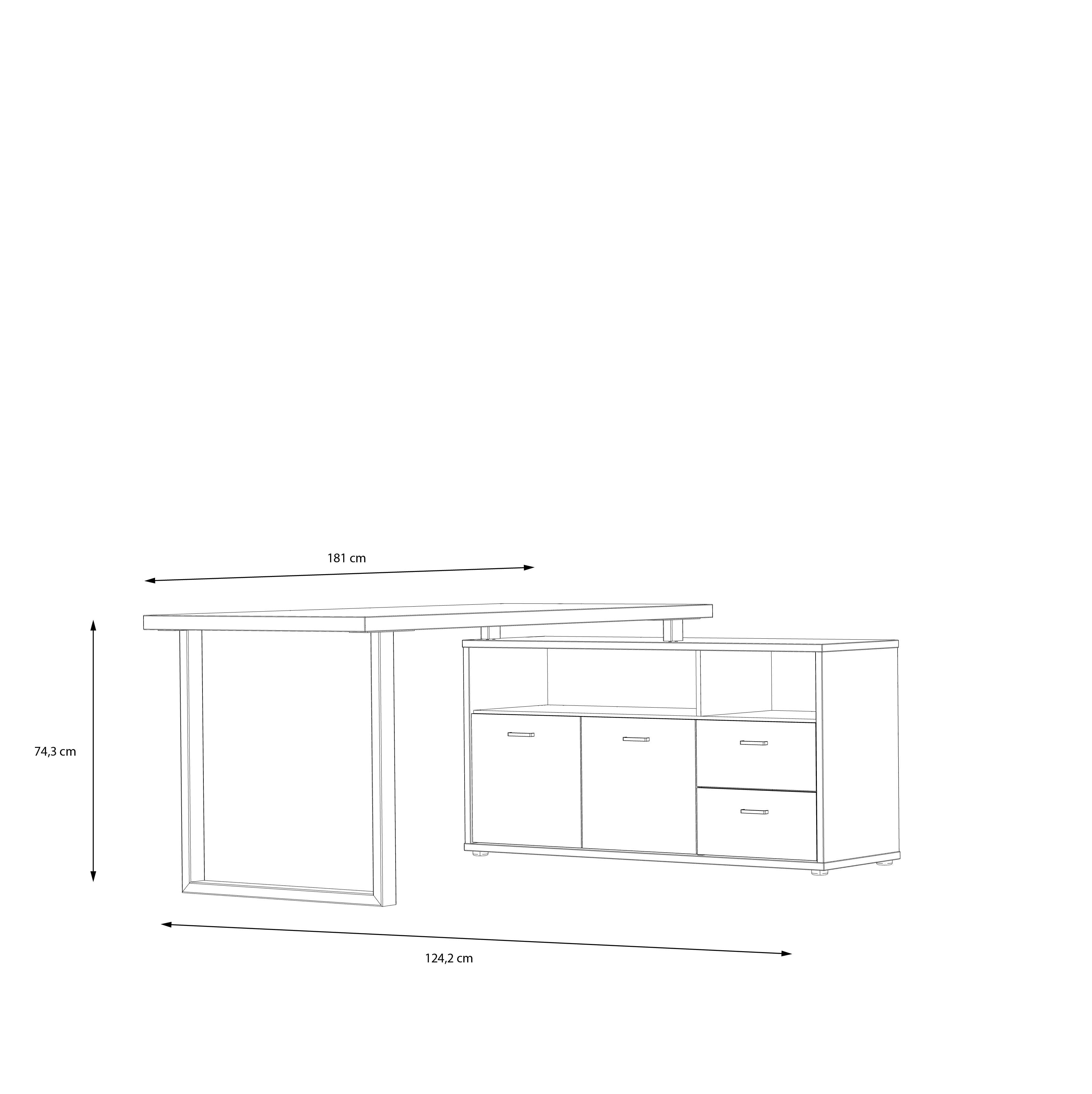 Forte Schreibtisch GOLDSBORO